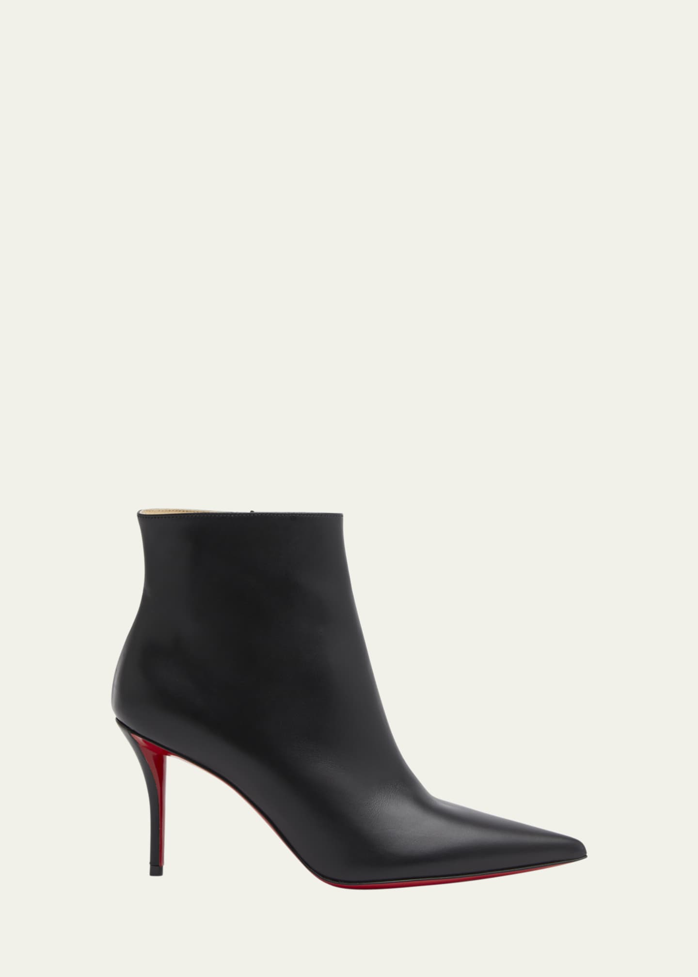 Christian Louboutin So Apostropha Leather Red Sole Stiletto Booties Image 1 of 5
