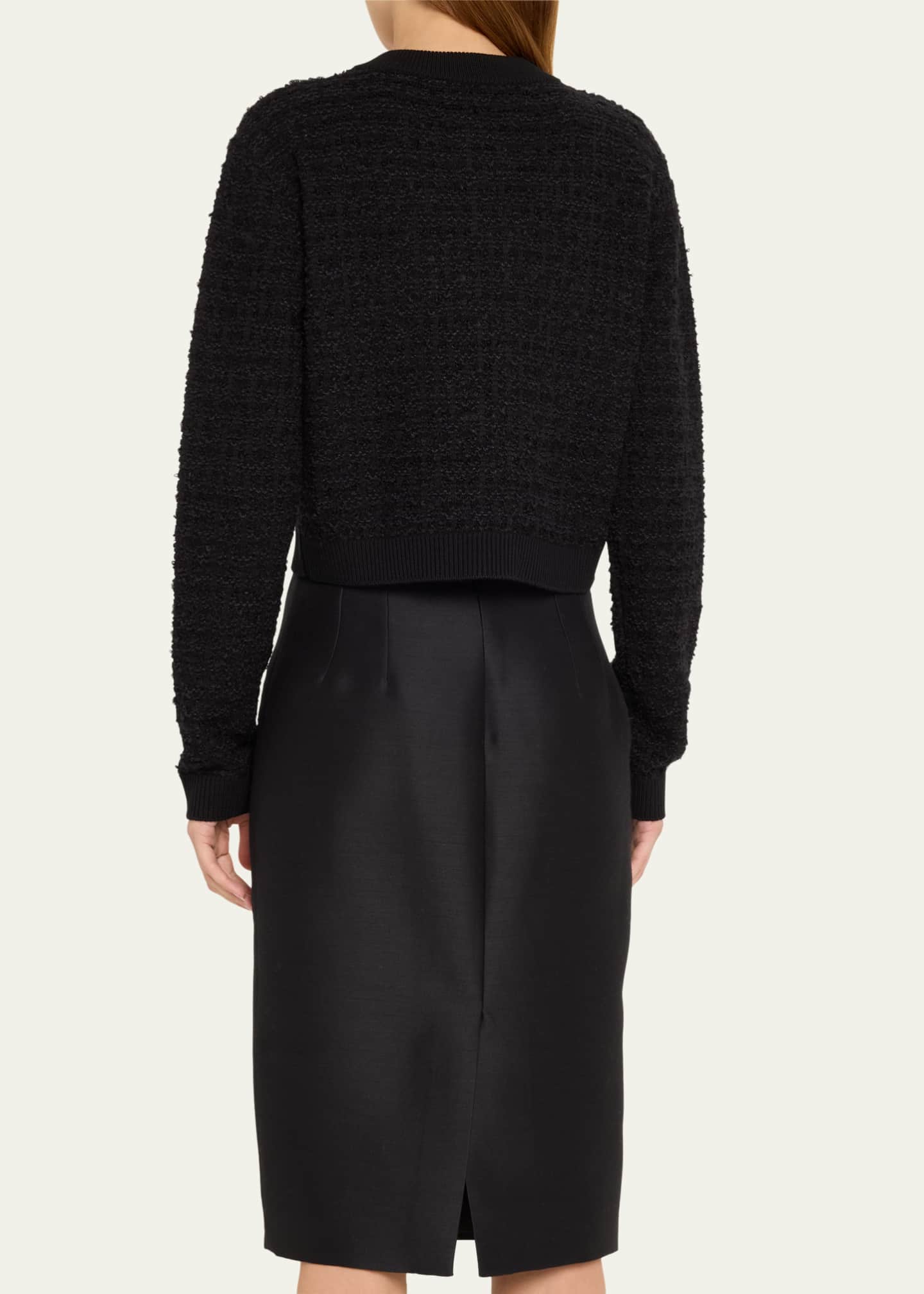 Versace Tweed Knit Cardigan Image 3 of 5