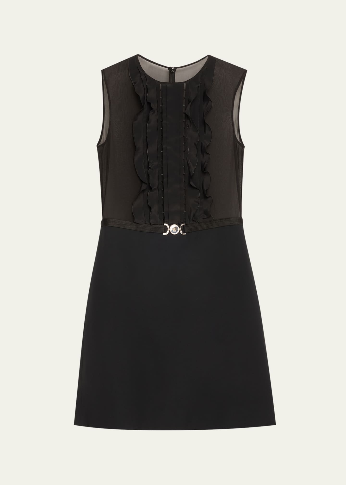 Versace Medusa Hardware Mini Georgette Dress Image 1 of 5