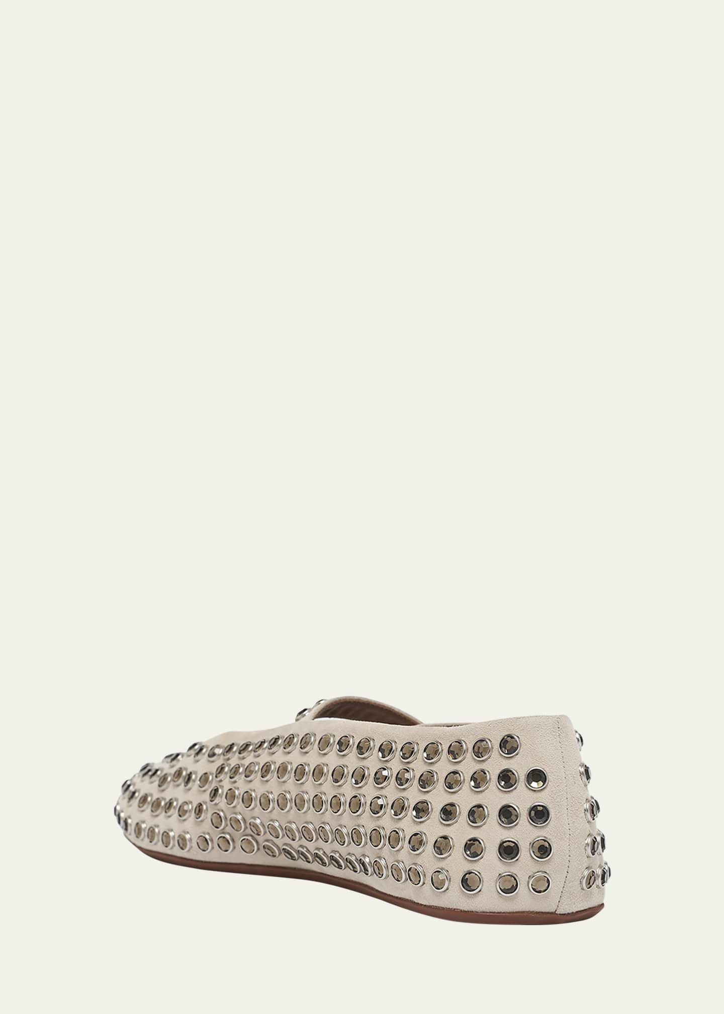 ALAIA Crystal Stud Mary Jane Ballerina Flats Image 4 of 6