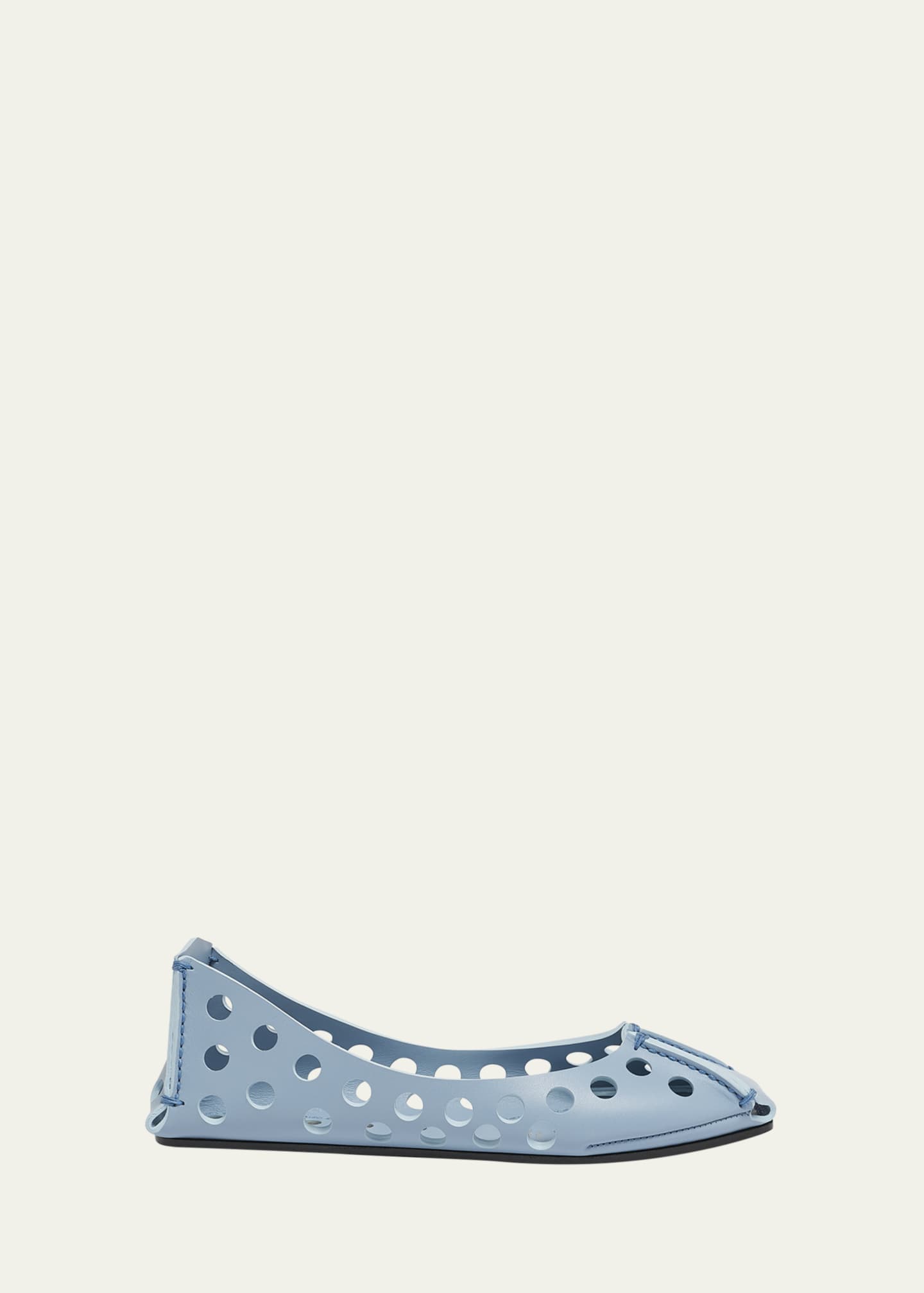ALAIA Perforated Leather Ballerina Flats Image 1 of 6