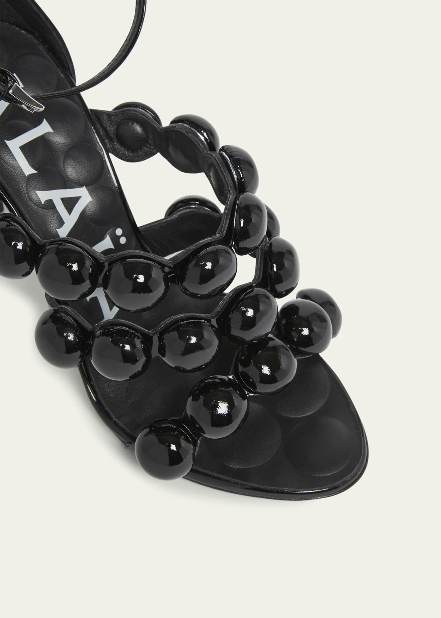 ALAIA Patent Bubble Ankle-Strap Sandals Image 5 of 5