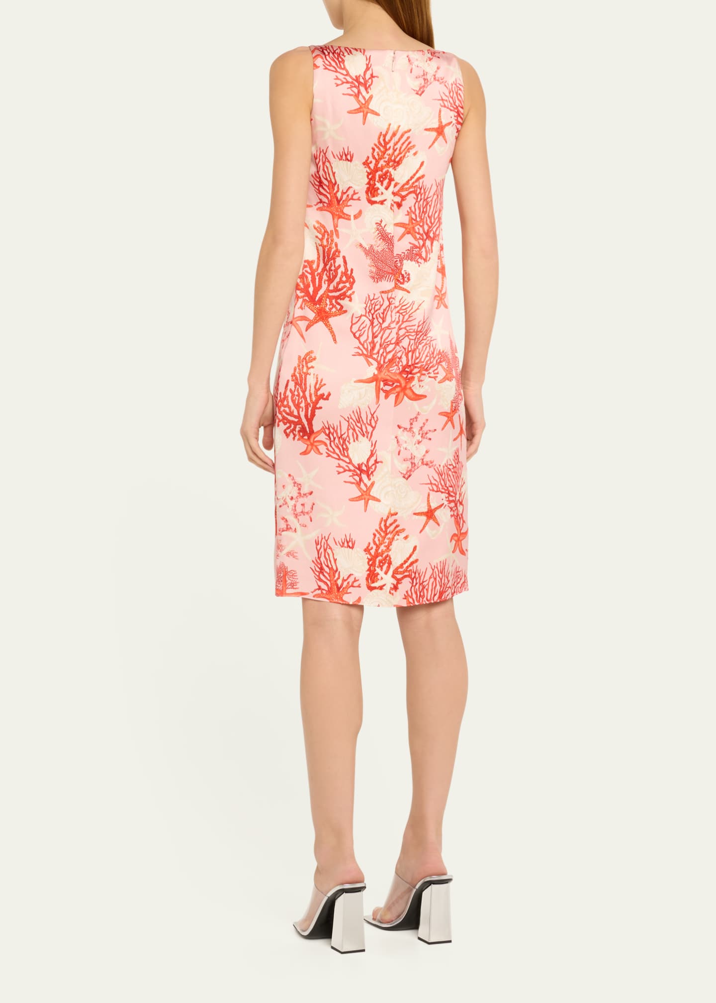 Versace Printed Double Silk Satin Mini Dress Image 3 of 5