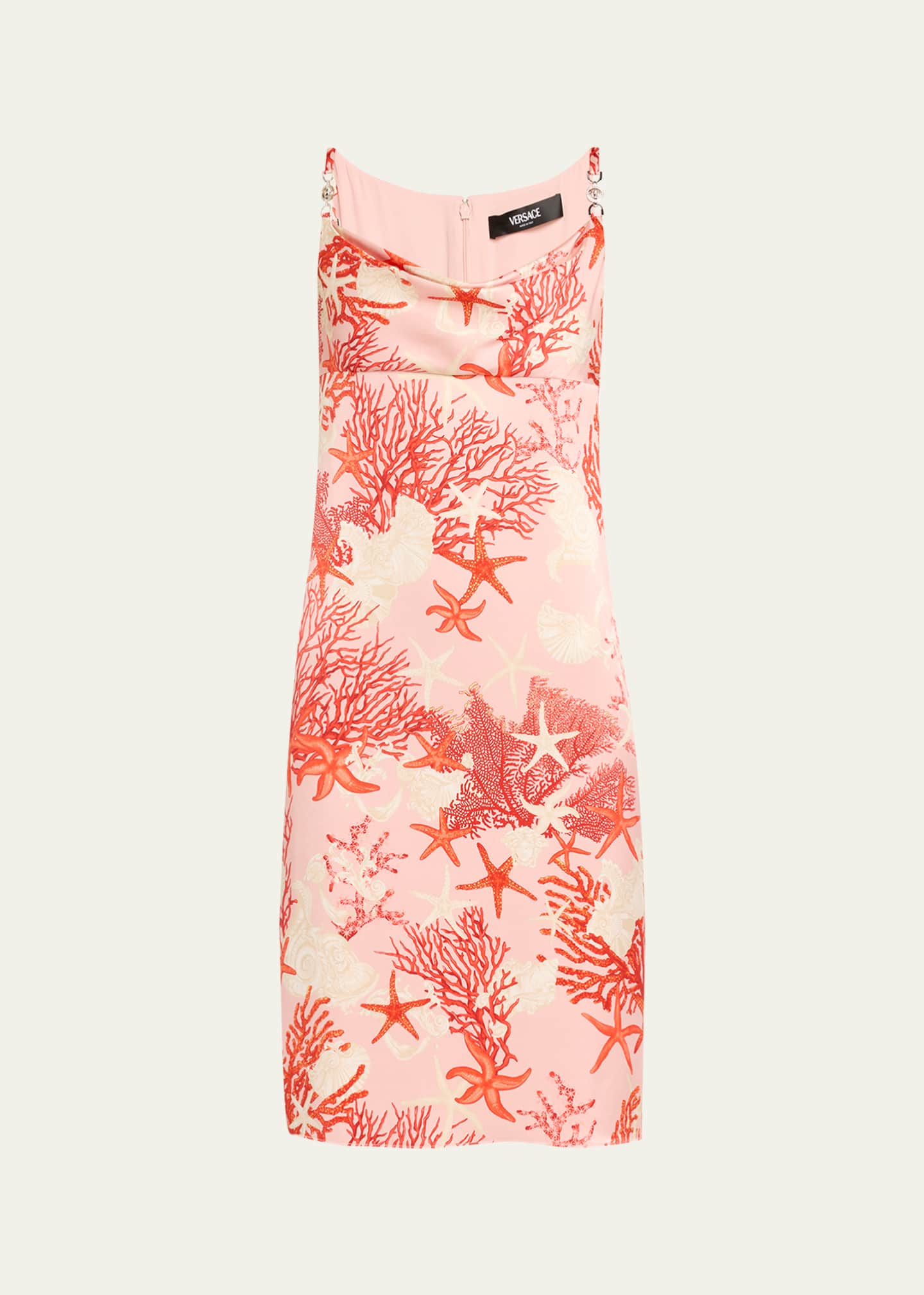 Versace Printed Double Silk Satin Mini Dress Image 1 of 5