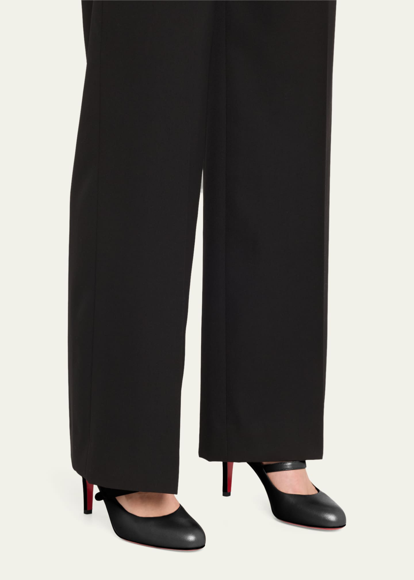 Christian Louboutin Leather Mary Jane Red Sole Pumps Image 2 of 5