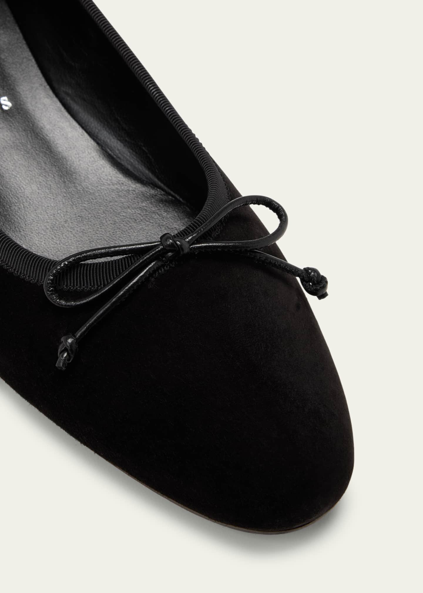Christian Louboutin Sweetie Suede Bow Red Sole Ballerina Flats Image 5 of 7