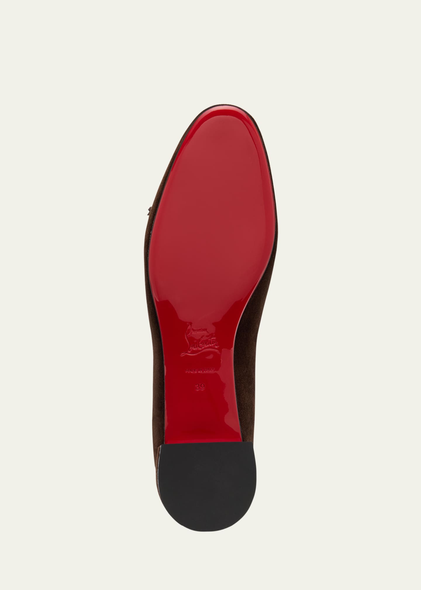 Christian Louboutin Sweetie Suede Bow Red Sole Ballerina Flats Image 6 of 6