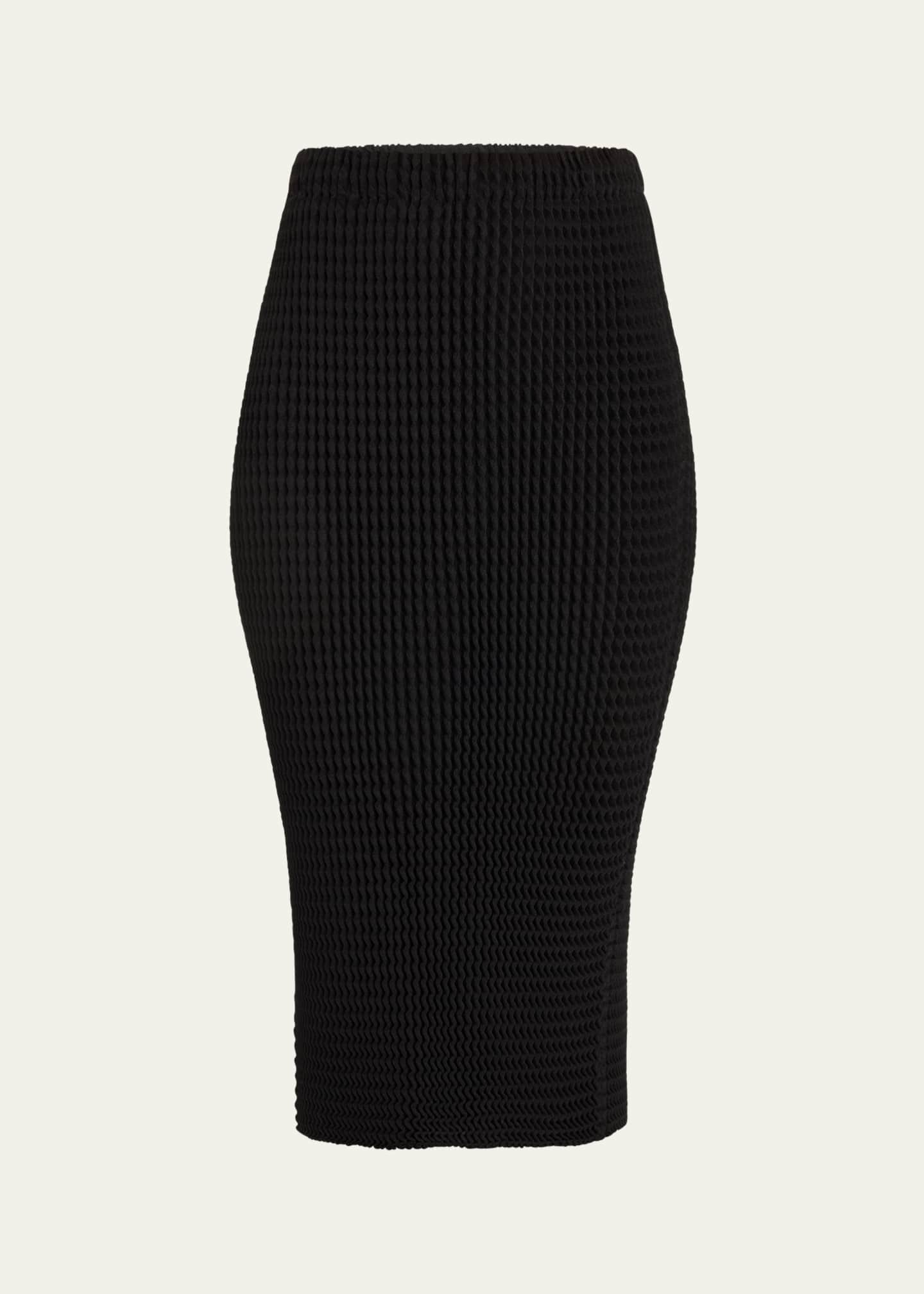 Issey Miyake Spongy Bk 46 Body-Con Midi Skirt Image 1 of 5