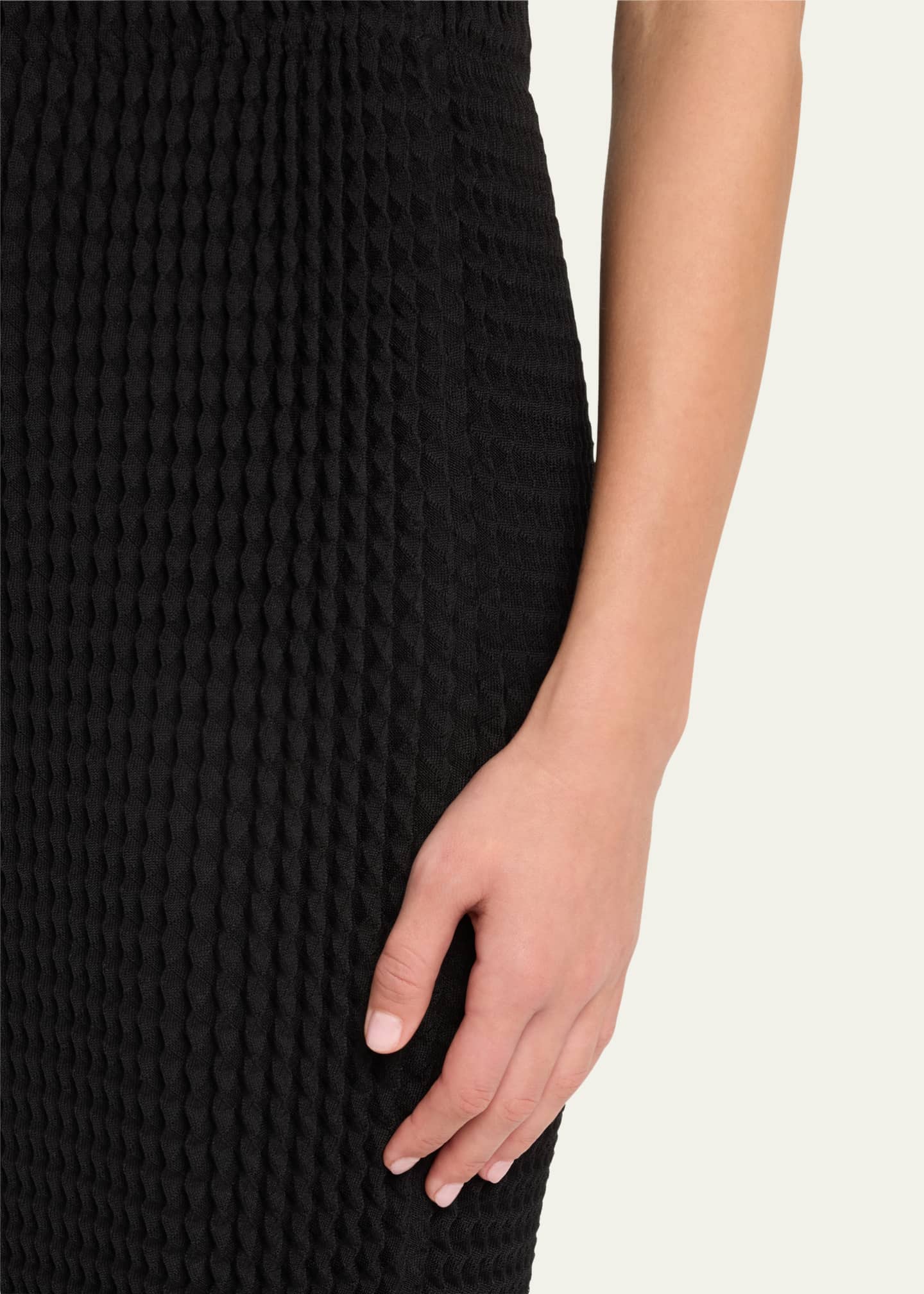 Issey Miyake Spongy Bk 46 Body-Con Midi Skirt Image 5 of 5