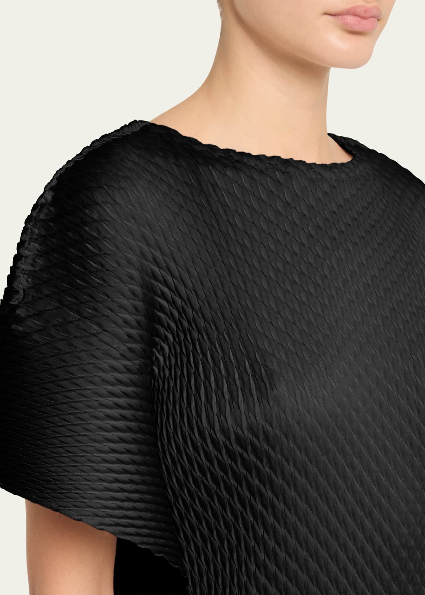 Issey Miyake Sleek Pleats Fold-Over Midi Dress Image 5 of 5