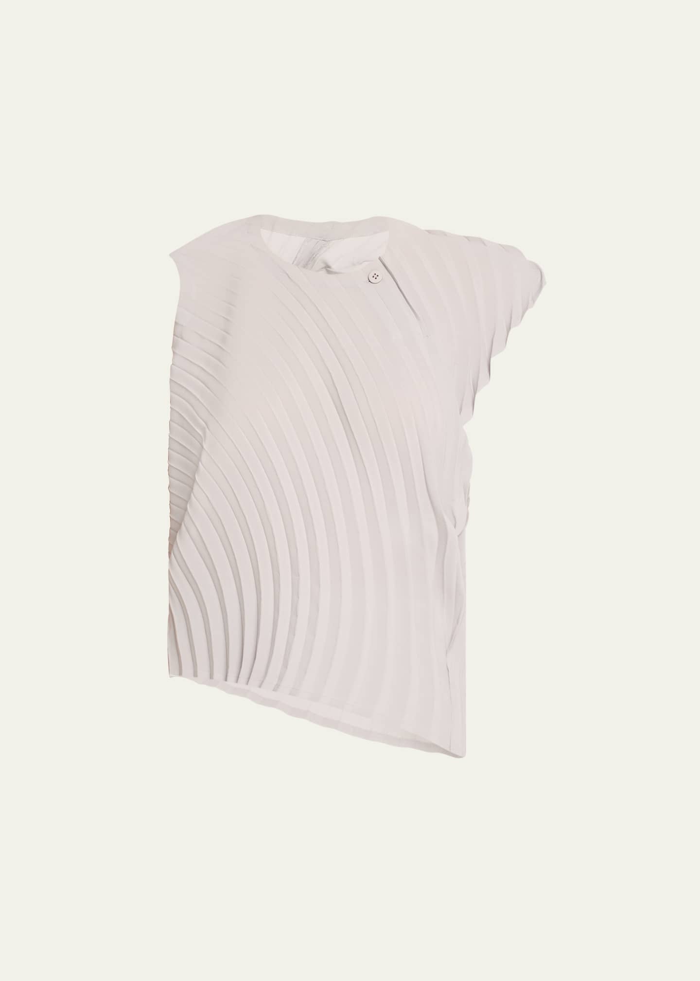 Issey Miyake Resonant Pleats Asymmetric Top Image 1 of 5