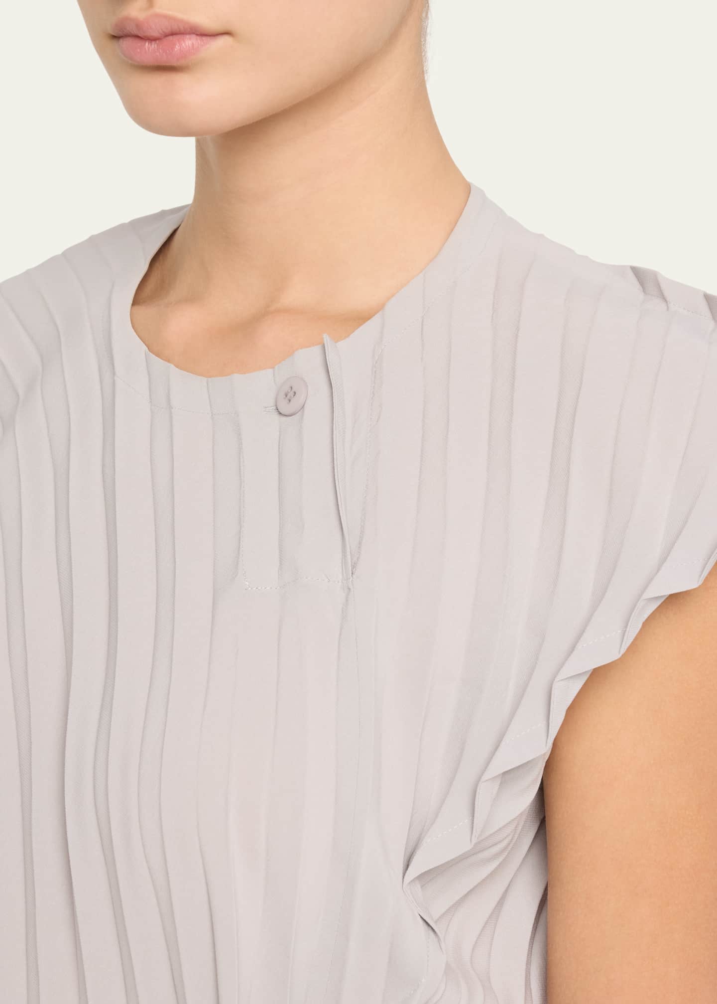 Issey Miyake Resonant Pleats Asymmetric Top Image 5 of 5