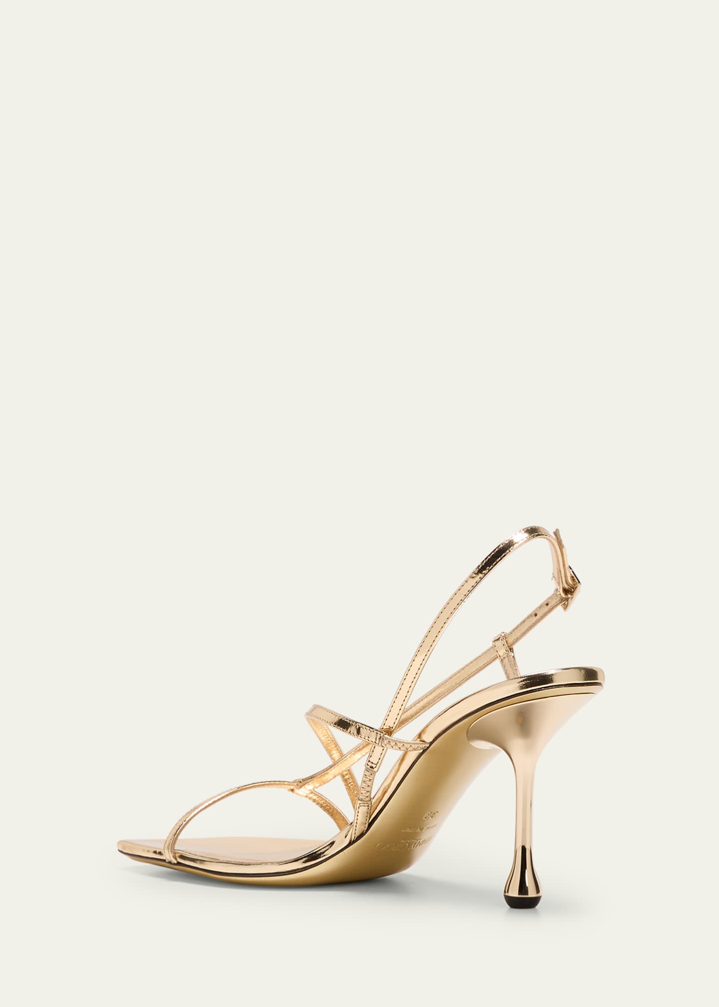 Jimmy Choo Etana Metallic Strappy Slingback Sandals Image 4 of 5