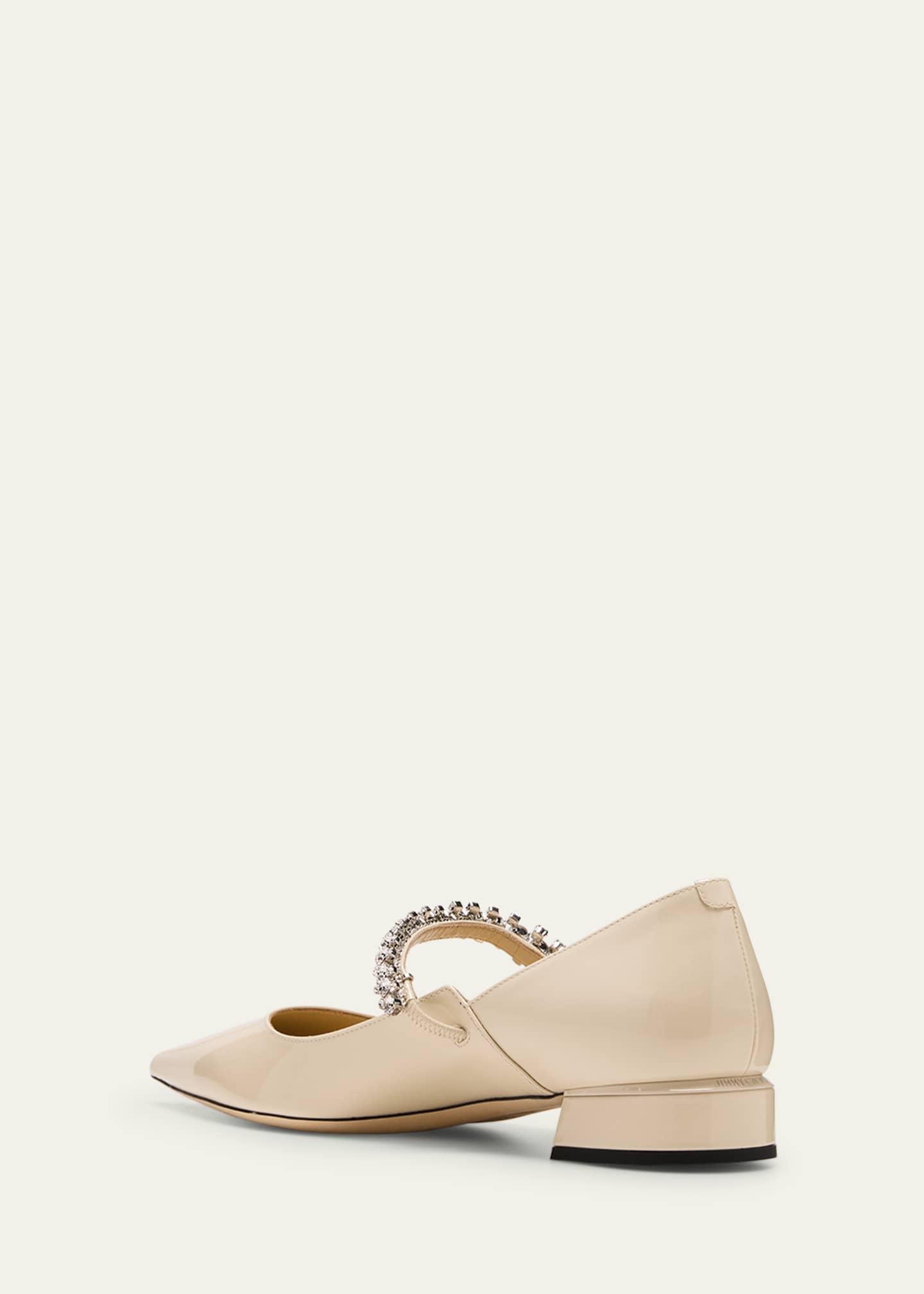 Jimmy Choo Bing Patent Crystal-Strap Ballerina Flats Image 4 of 5