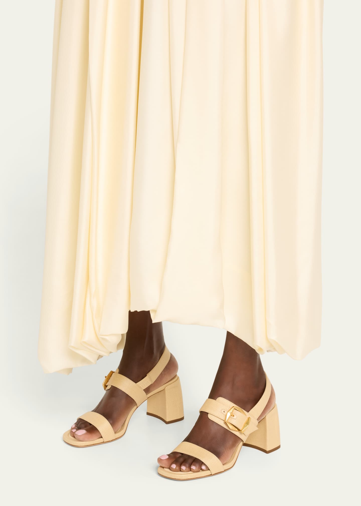 Jimmy Choo Hawke Leather Buckle Slingback Sandals Image 2 of 5
