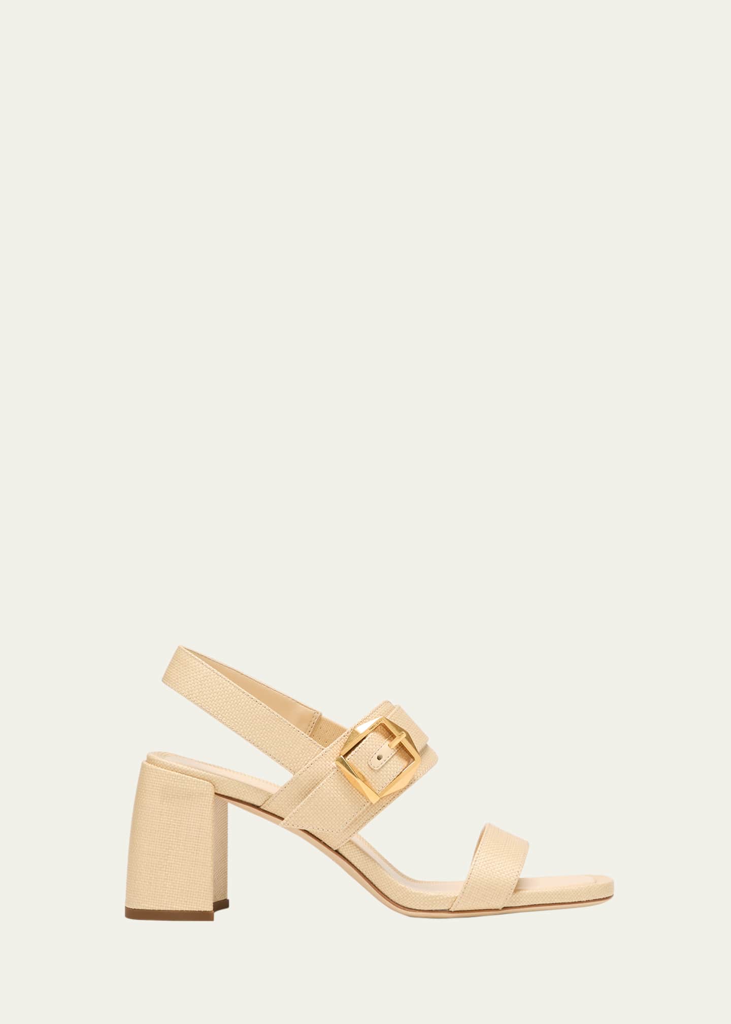 Jimmy Choo Hawke Leather Buckle Slingback Sandals Image 1 of 5