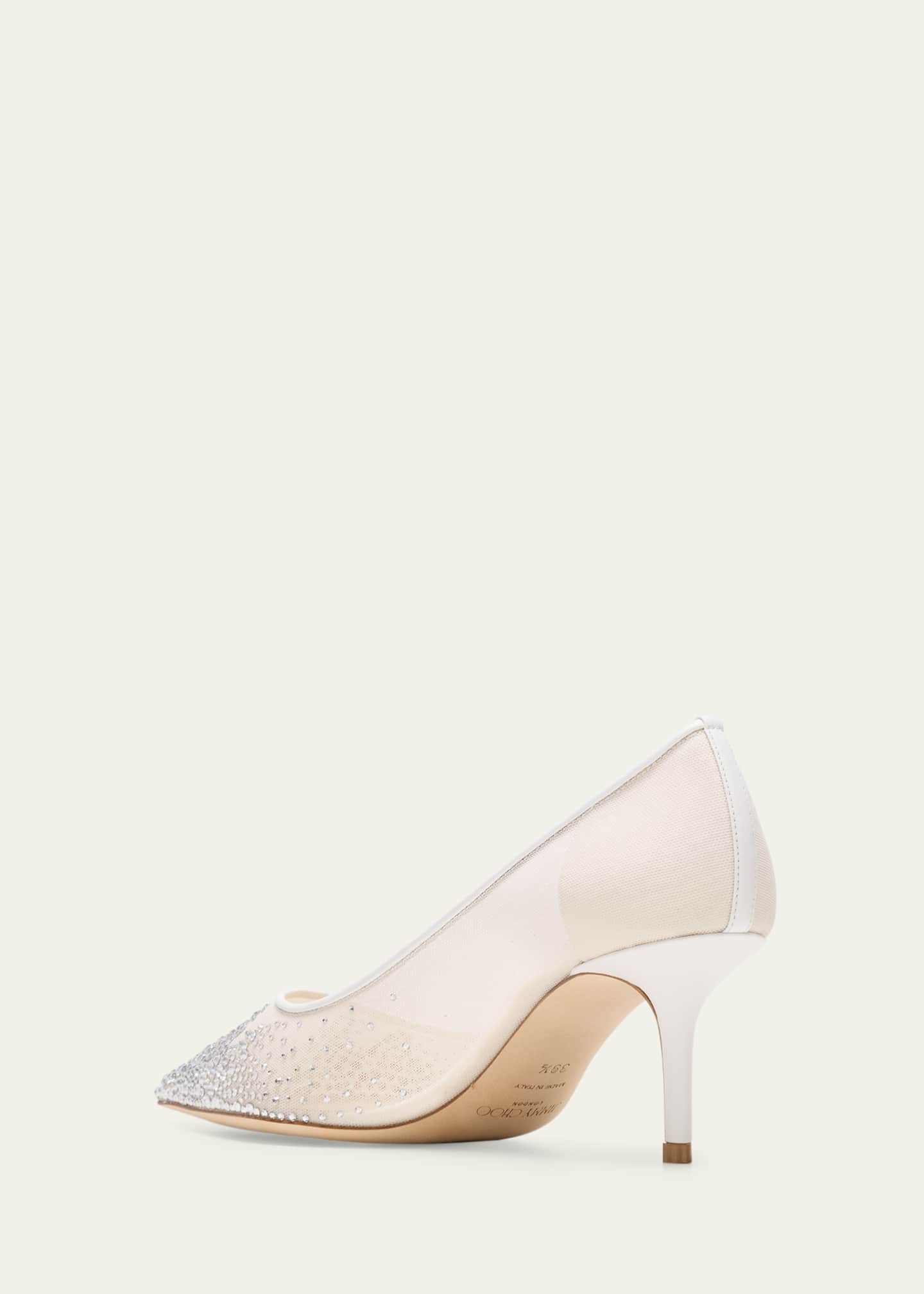 Jimmy Choo Love Embellished Mesh Kitten-Heel Pumps Image 4 of 5