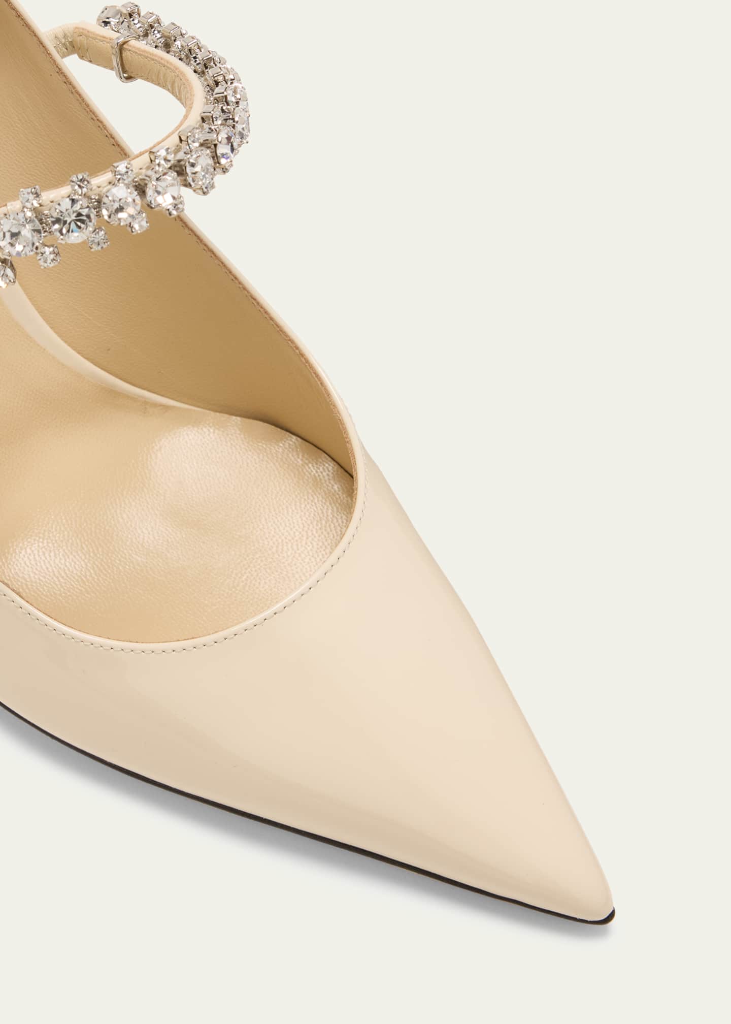 Jimmy Choo Bing Patent Crystal-Strap Pumps Image 3 of 3