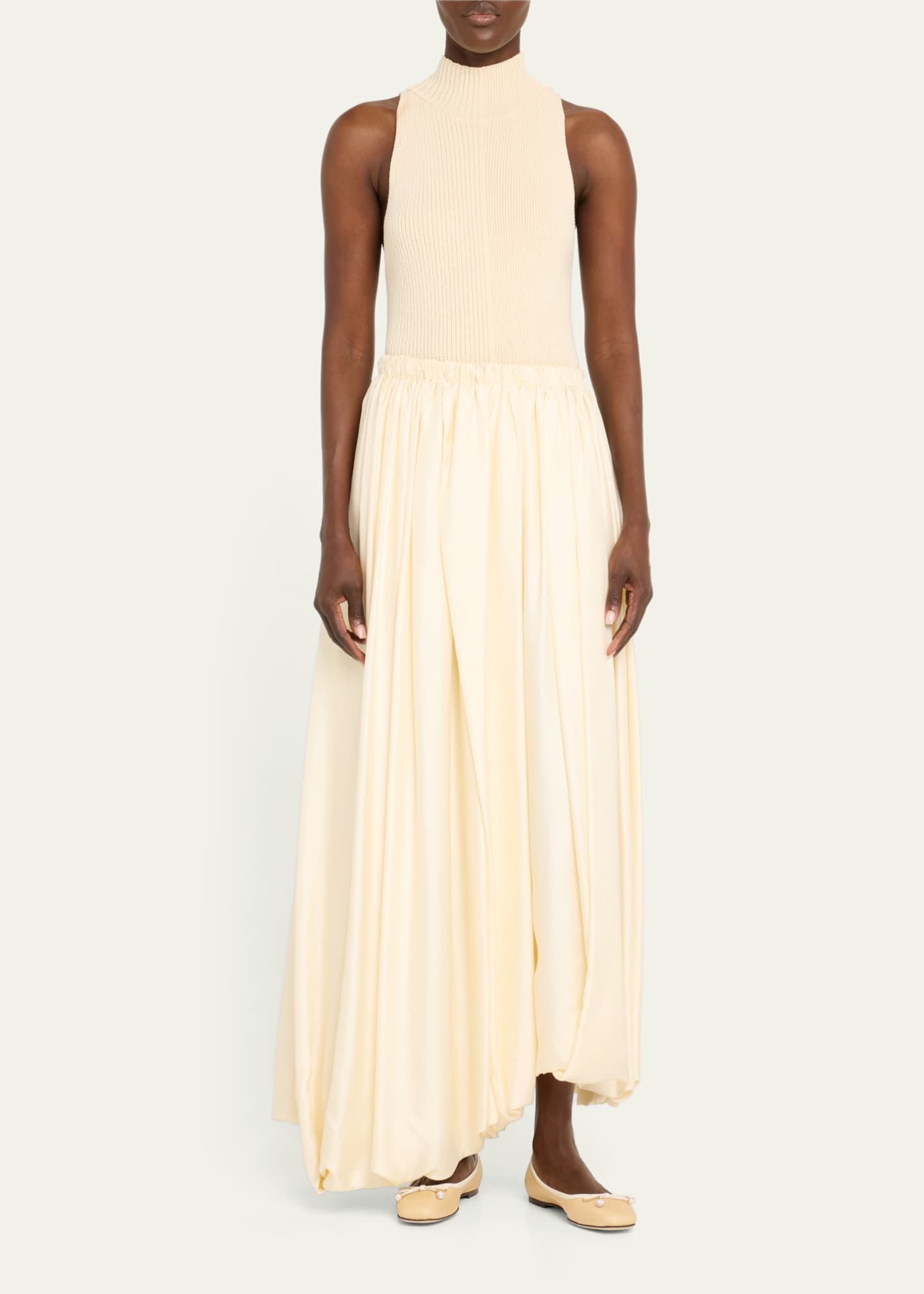Jimmy Choo Elme Cotton Bow Ballerina Flats Image 3 of 5