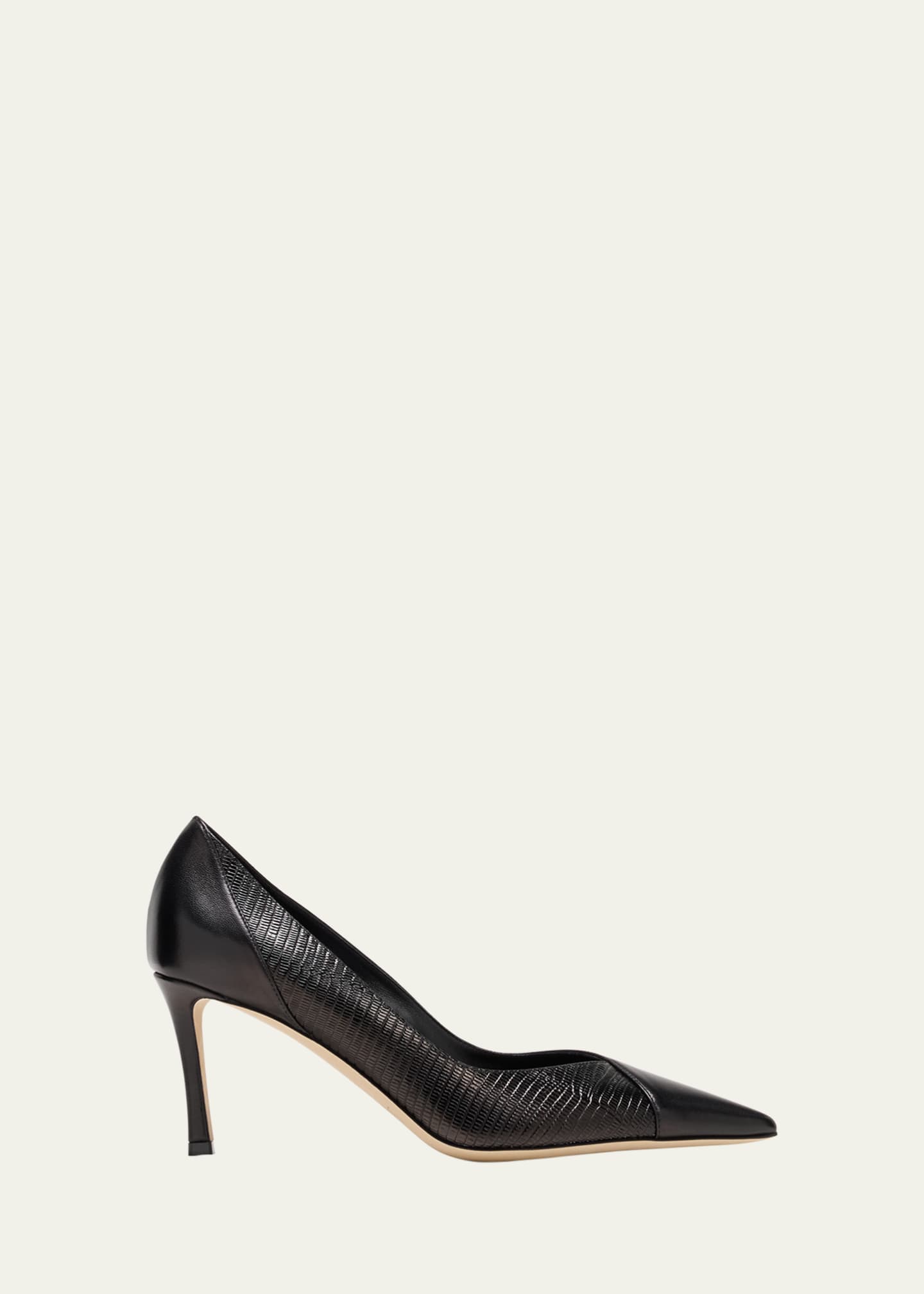 Jimmy Choo Cass Mixed Leather Pumps Image 1 of 3