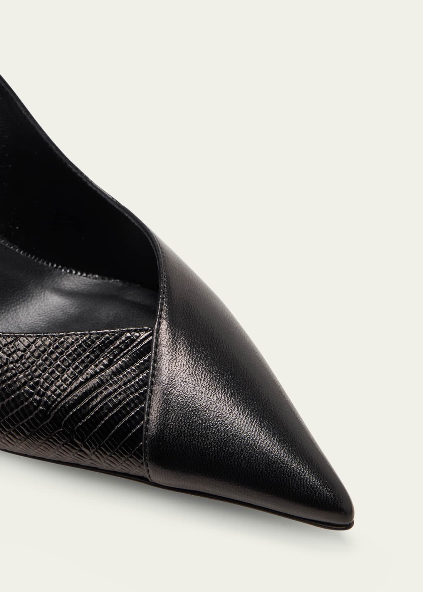 Jimmy Choo Cass Mixed Leather Pumps Image 3 of 3