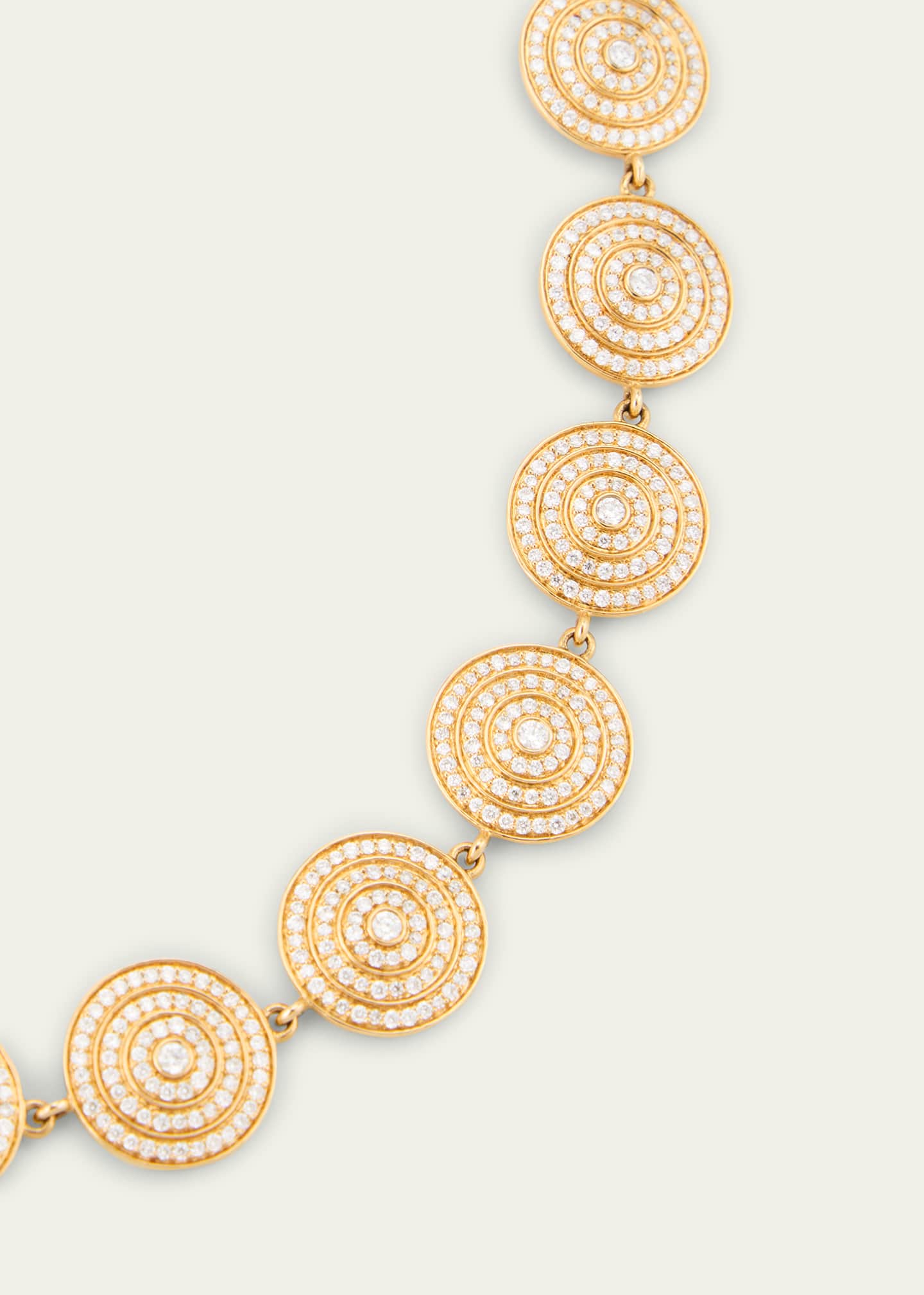 ALMASIKA 18K Yellow Gold Universum Pave Tennis Necklace with Diamonds Image 3 of 4