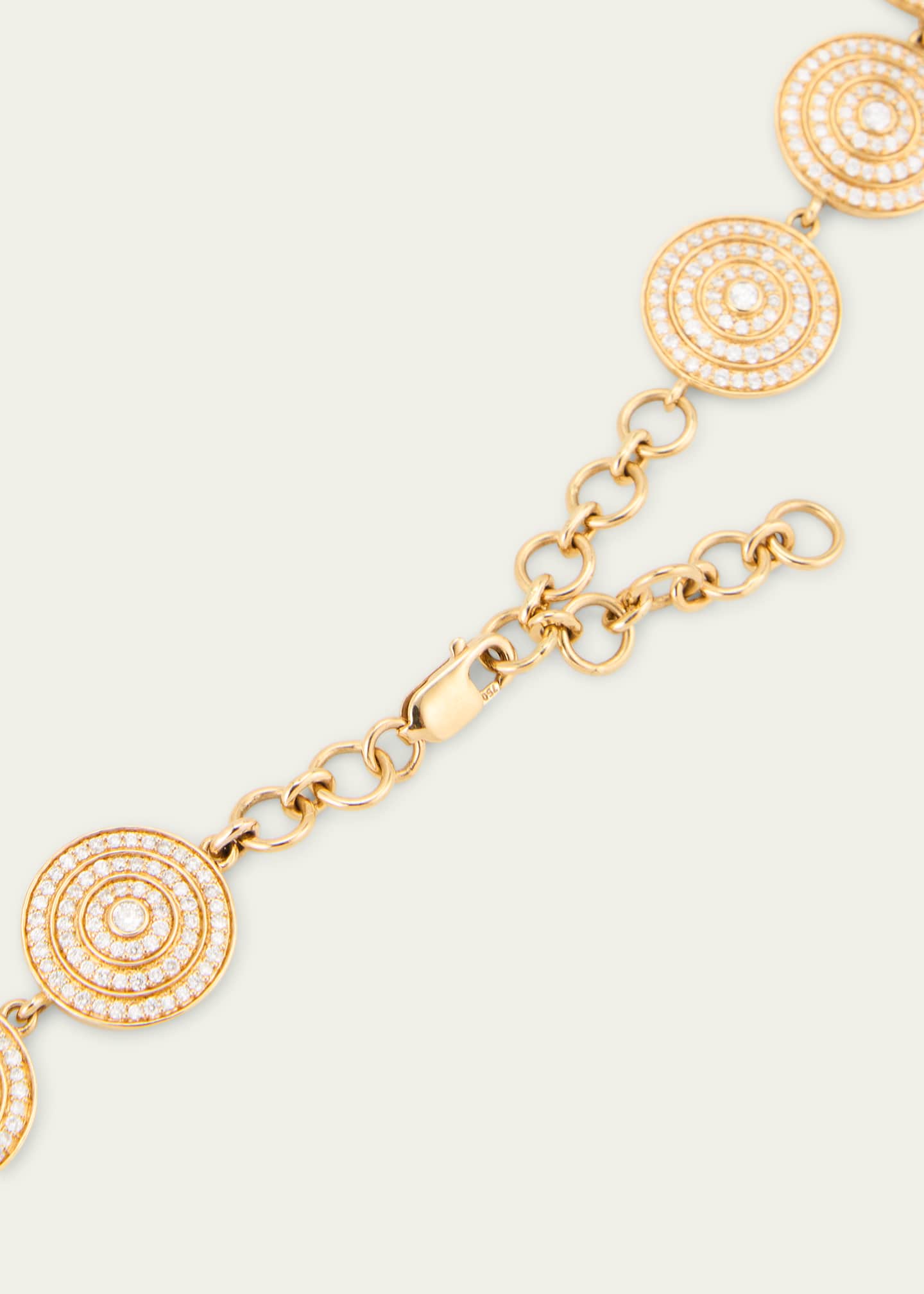 ALMASIKA 18K Yellow Gold Universum Pave Tennis Necklace with Diamonds Image 4 of 4