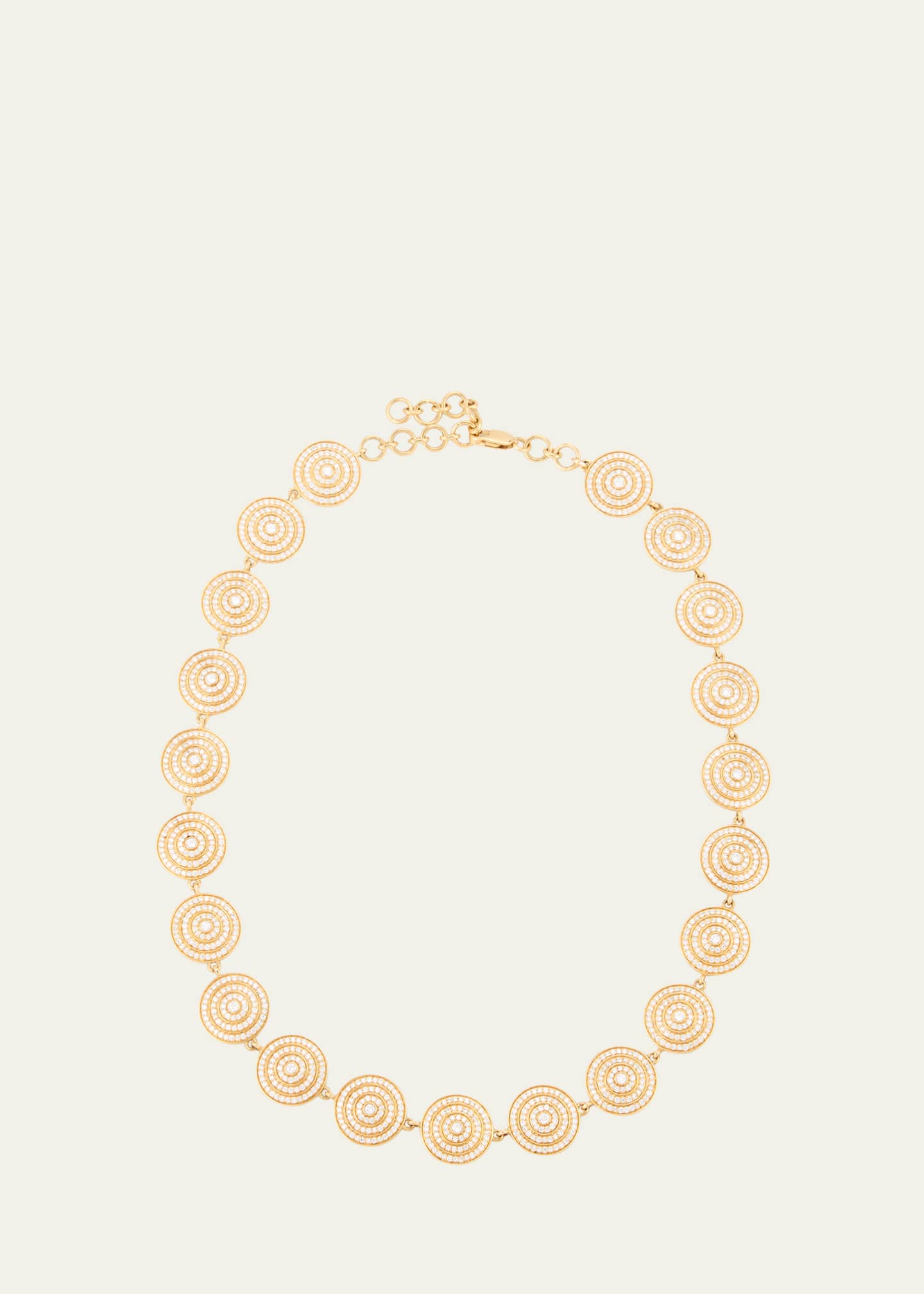 ALMASIKA 18K Yellow Gold Universum Pave Tennis Necklace with Diamonds Image 1 of 4