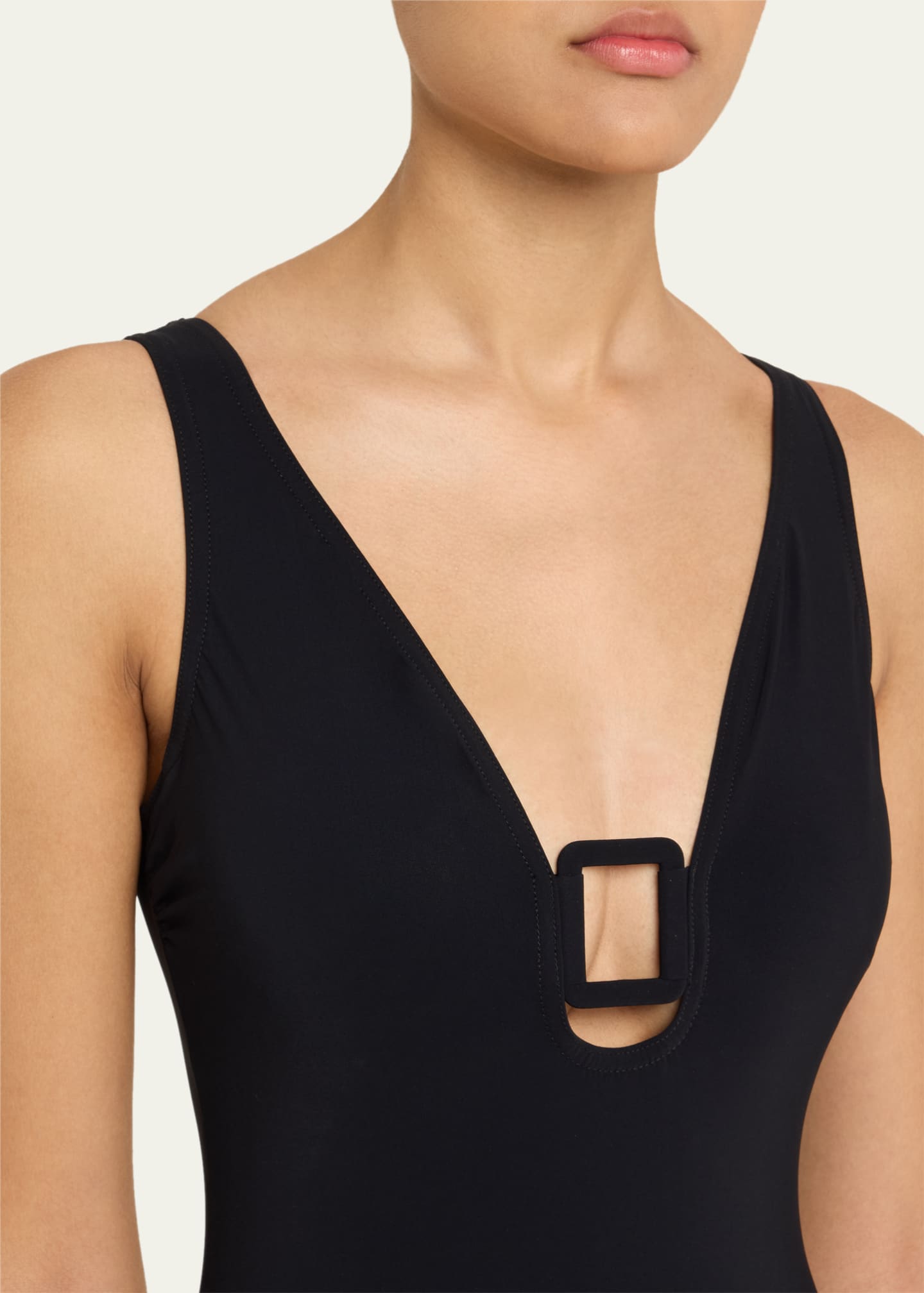 Karla Colletto Juni V-Neck Silent Underwire One-Piece Swimsuit Image 5 of 5