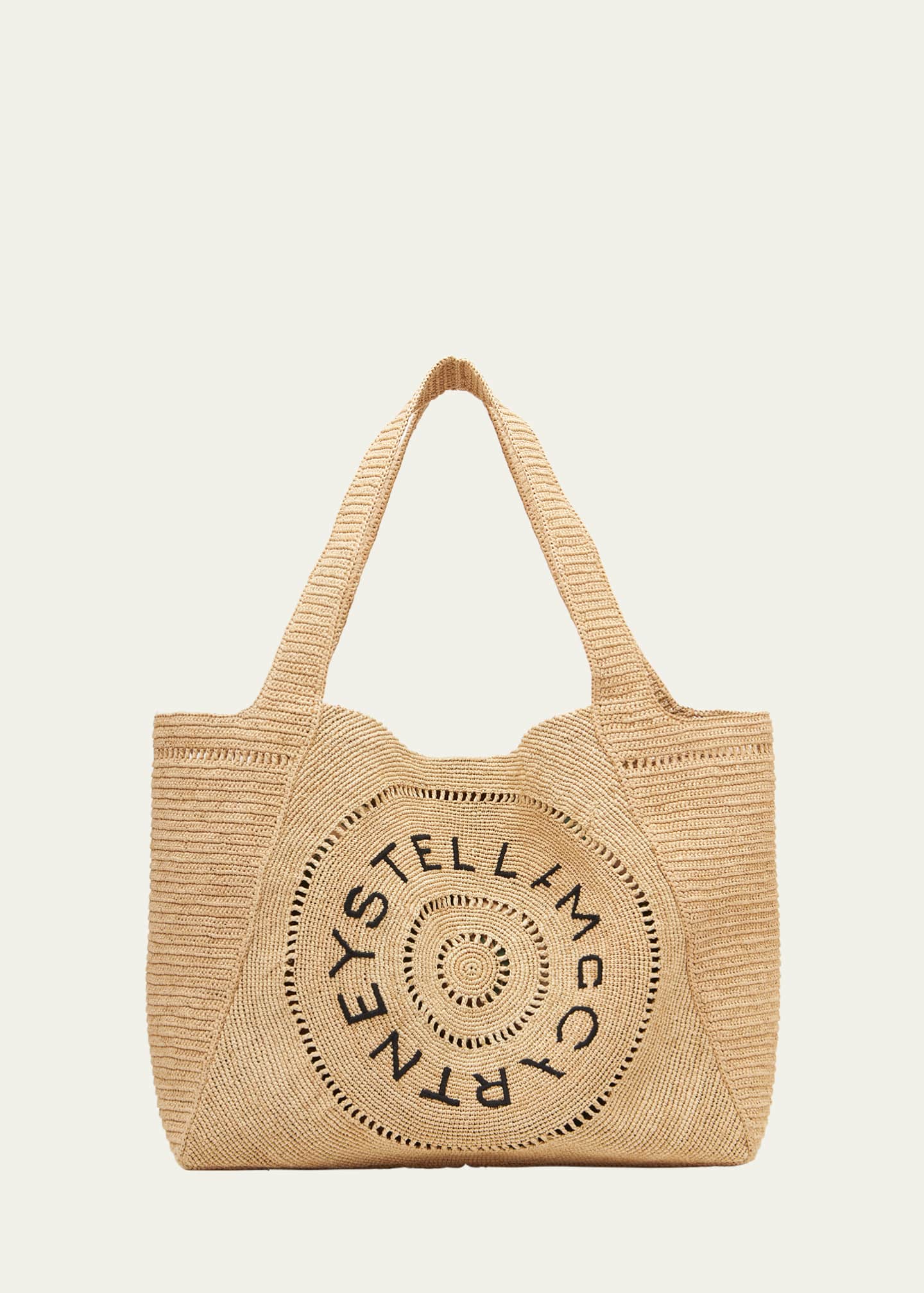 Stella McCartney Logo Eco Crochet Raffia Tote Bag Bergdorf Goodman