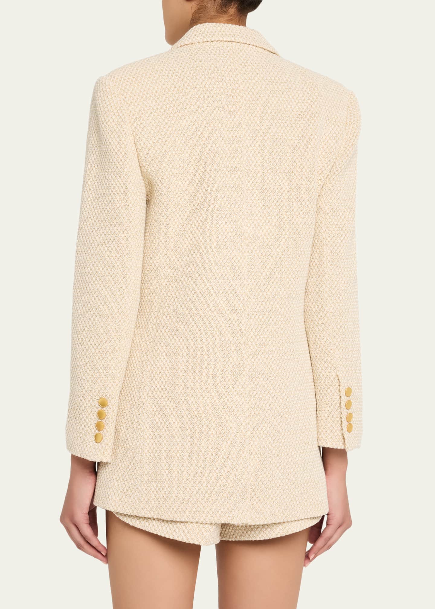 L'Agence Riva Knit Double-Breasted Blazer Image 3 of 5