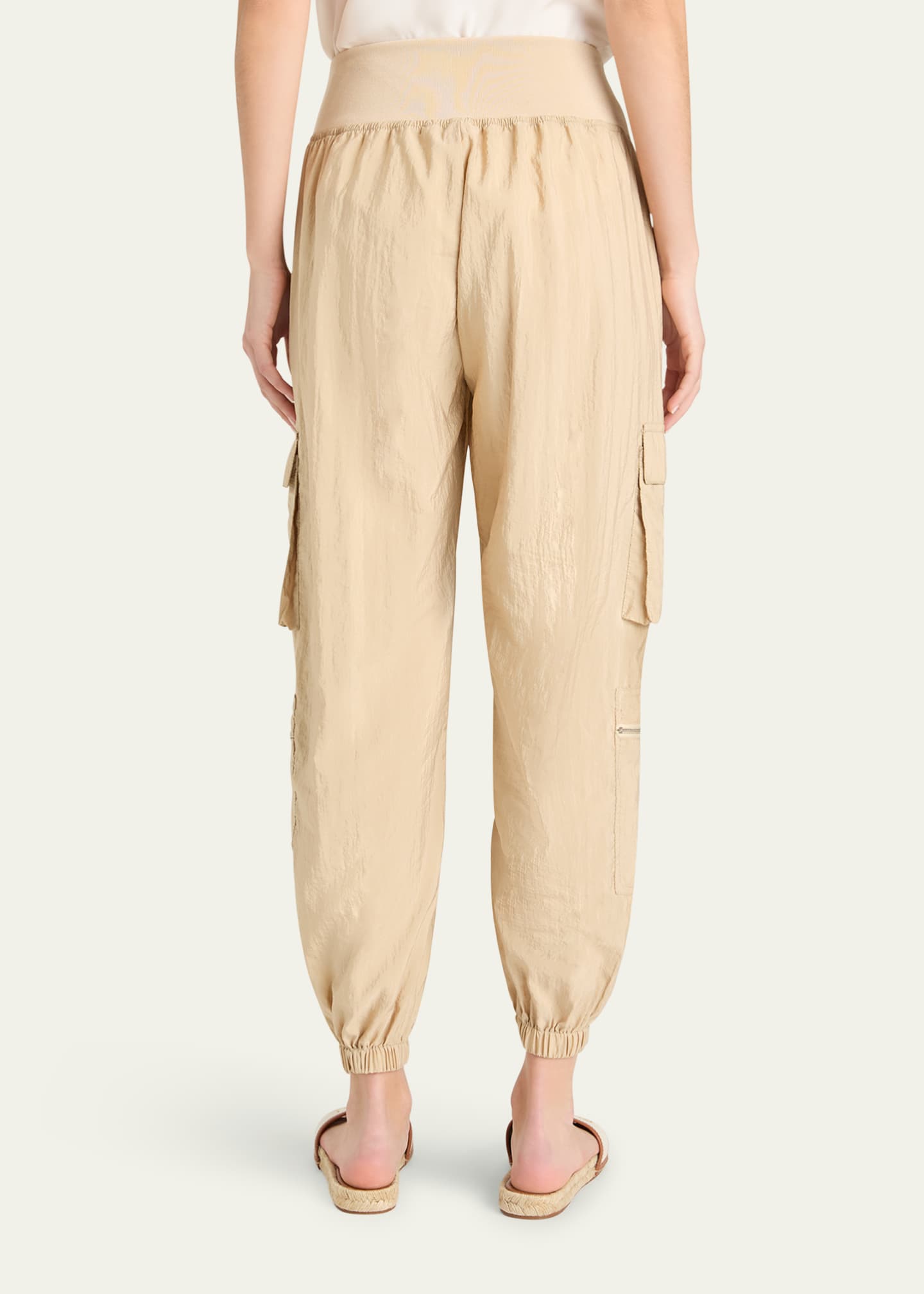 Cinq a Sept Genevive Satin Cargo Jogger Pants Image 3 of 4