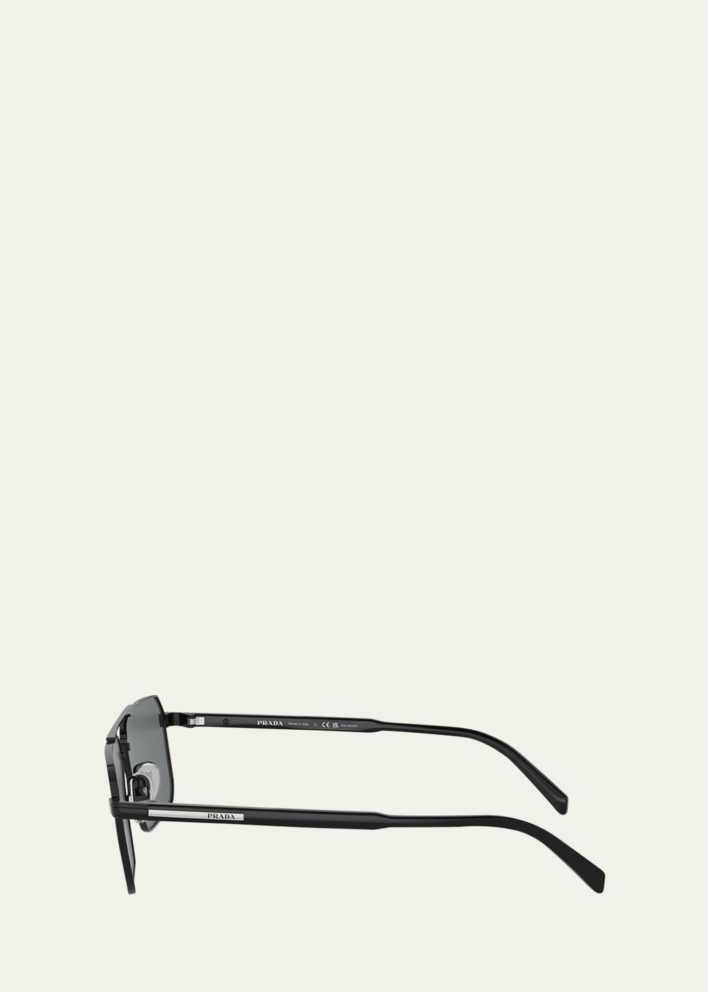 Prada Men's Metal Plaque Sunglasses Image 3 of 3