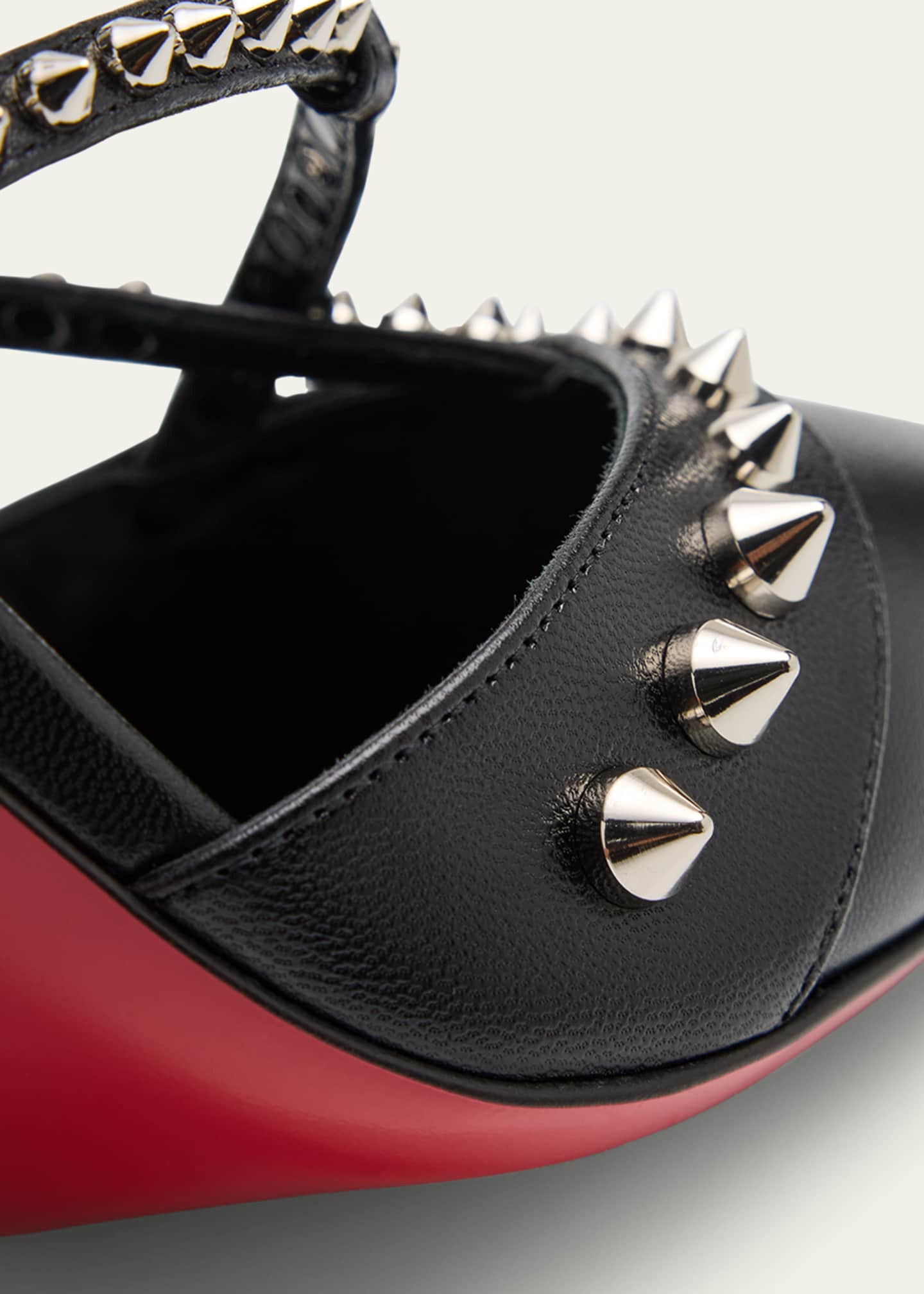 Christian Louboutin Tatooshka Spikes Red Sole Ankle-Strap