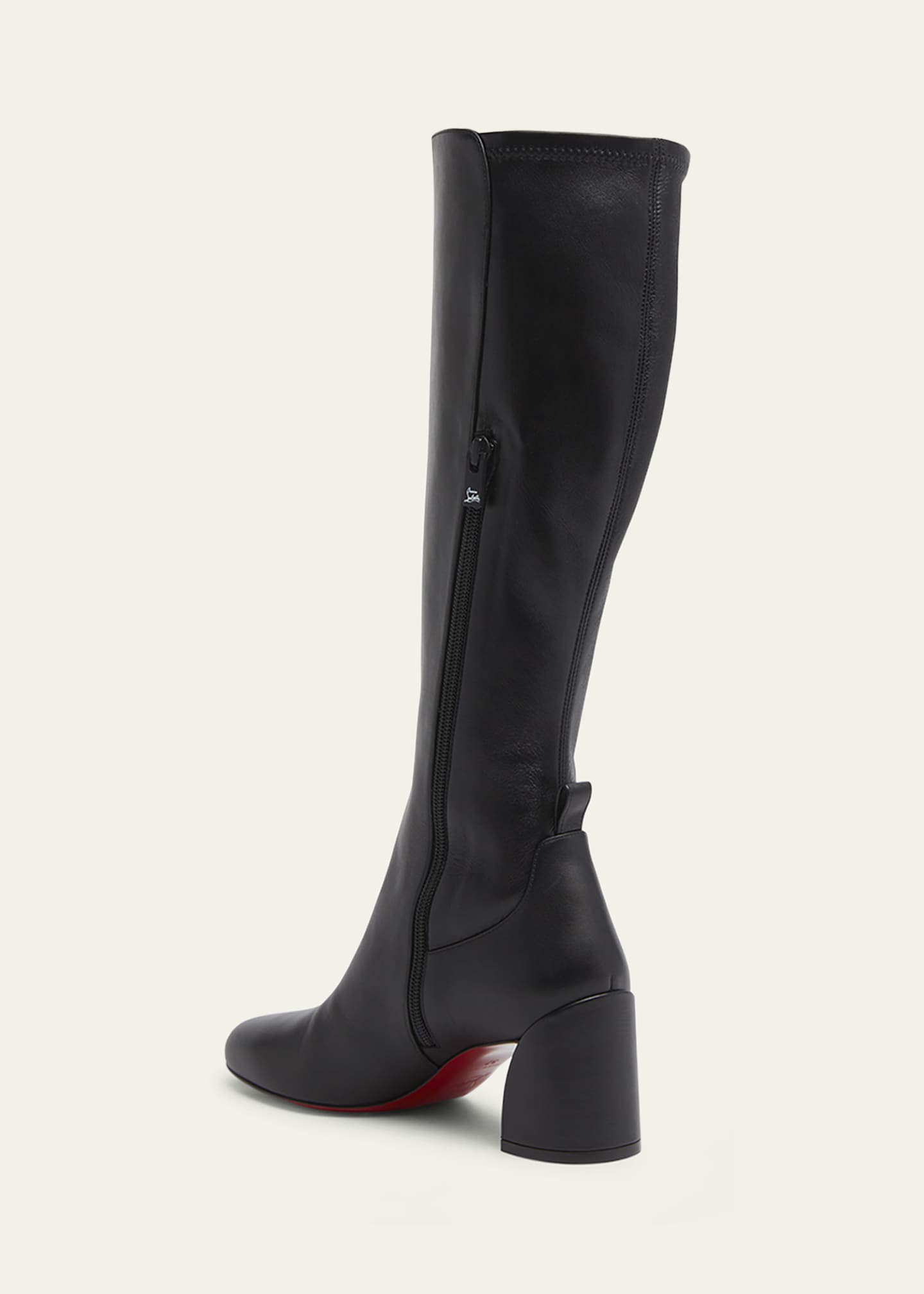 Christian Louboutin Jane Leather Red Sole Knee Boots Image 2 of 4