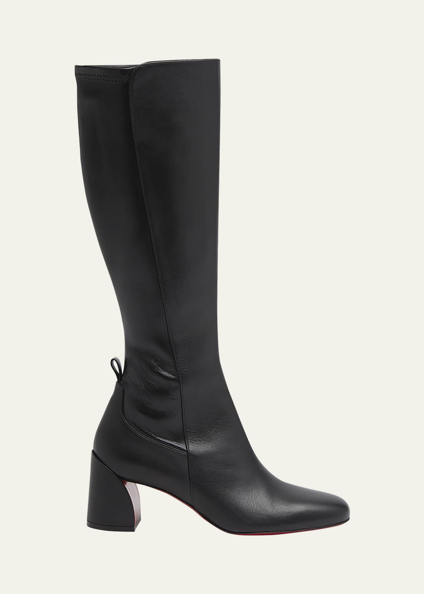 Christian Louboutin Jane Leather Red Sole Knee Boots Image 1 of 4