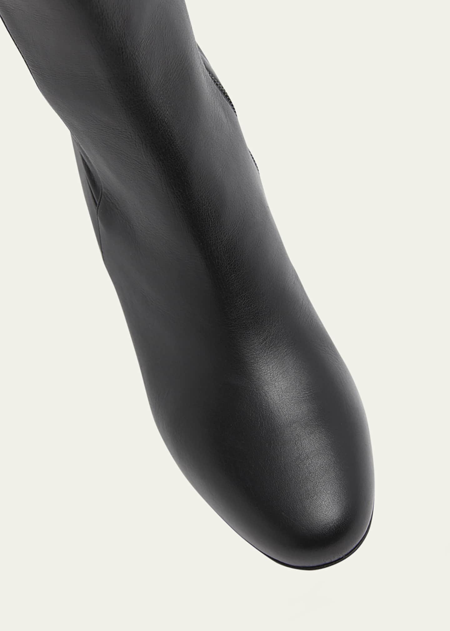 Christian Louboutin Jane Leather Red Sole Knee Boots Image 3 of 4