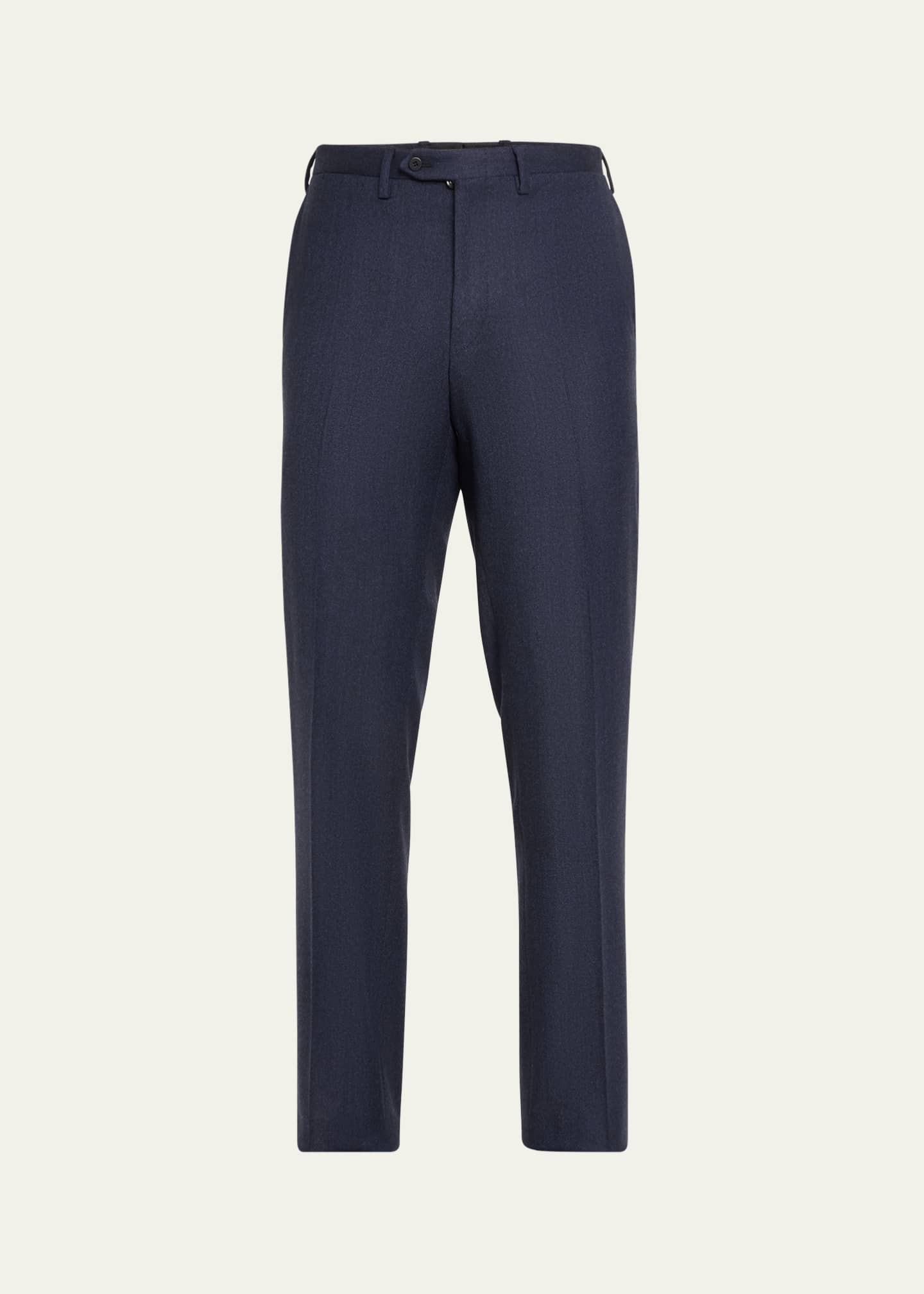 Kiton Men's Textured Blue Suit Trousers Image 1 of 5