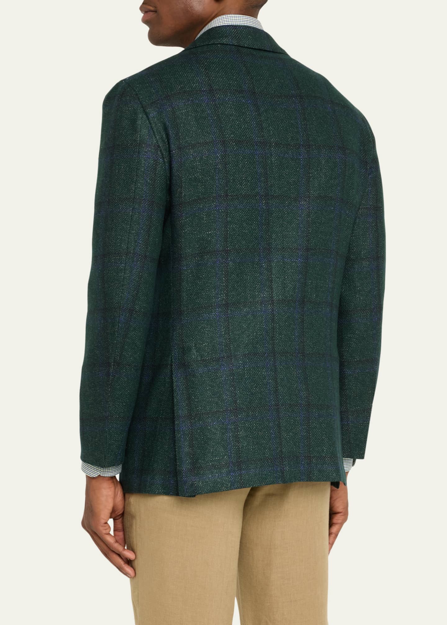 Kiton Men's Windowpane Sport Coat Image 3 of 5