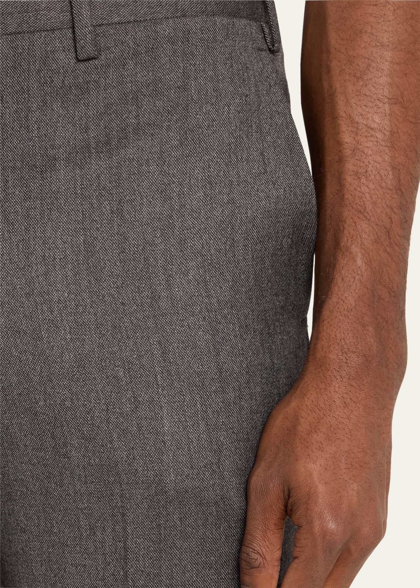 Kiton Men's Textured Grey Suit Trousers Image 5 of 5