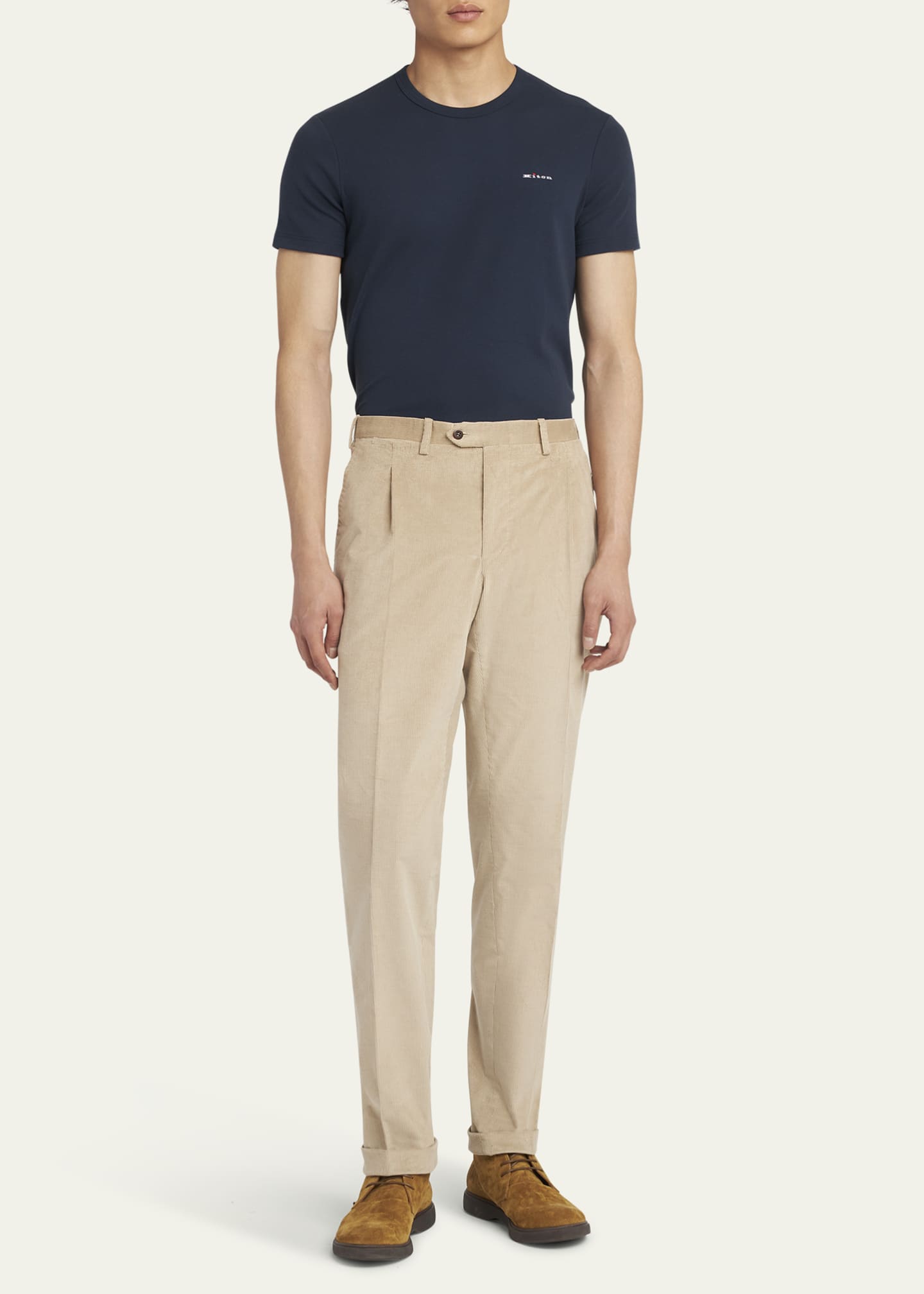 Kiton Men's Tan Corduroy Trousers Image 2 of 5
