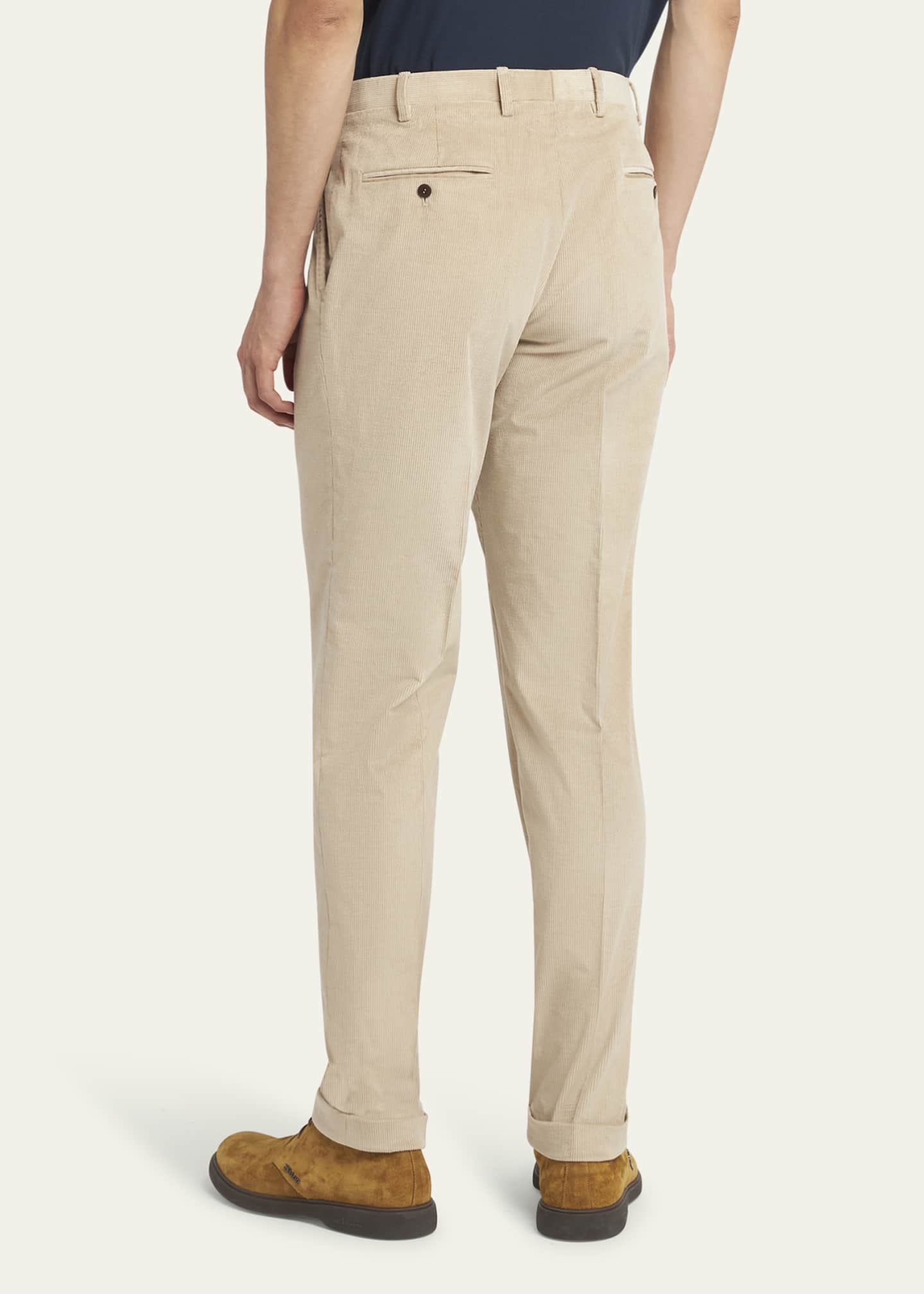 Kiton Men's Tan Corduroy Trousers Image 3 of 5