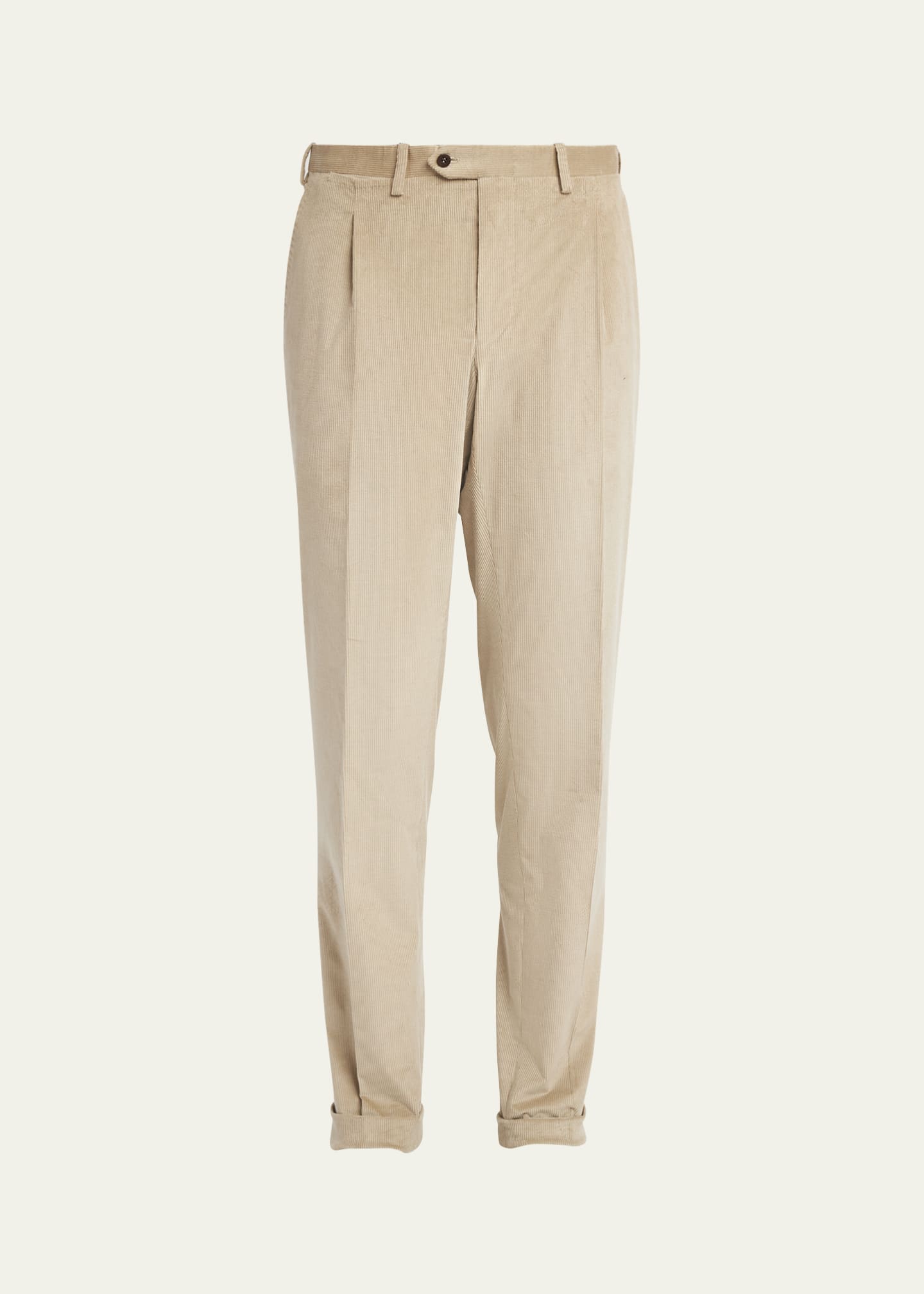 Kiton Men's Tan Corduroy Trousers Image 1 of 5