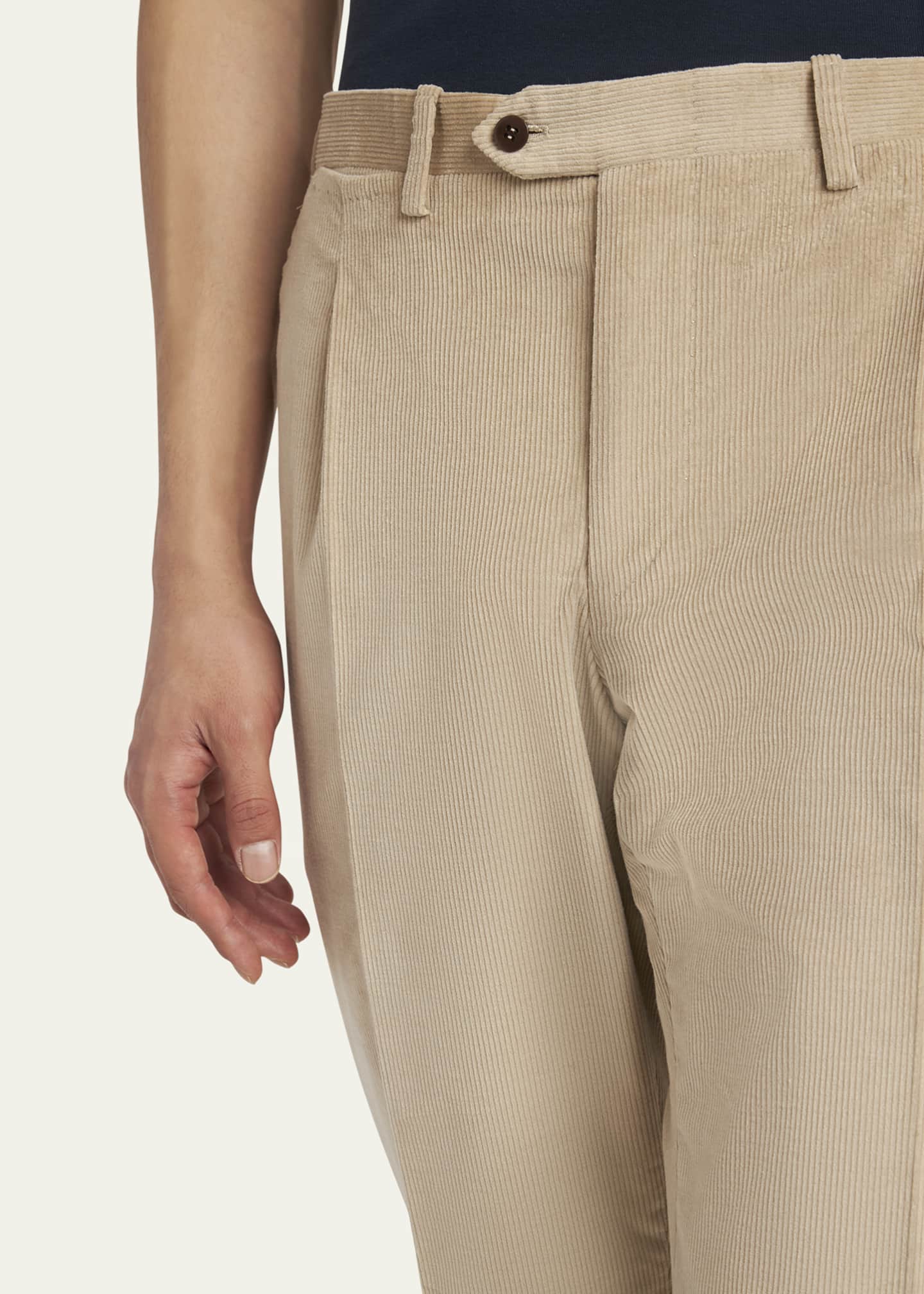 Kiton Men's Tan Corduroy Trousers Image 5 of 5