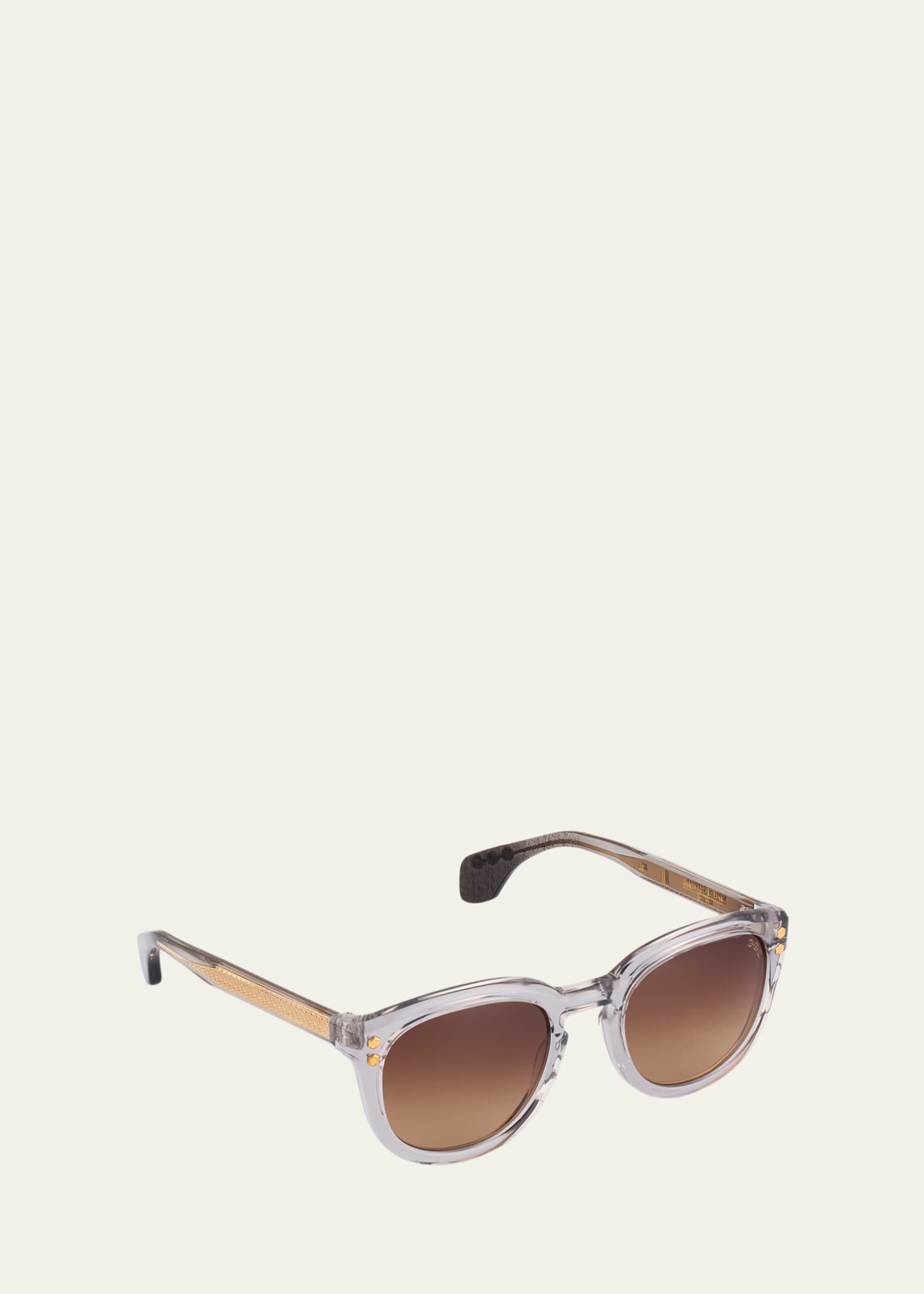 Hoorsenbuhs Gradient Grey Acetate Round Sunglasses Image 2 of 3