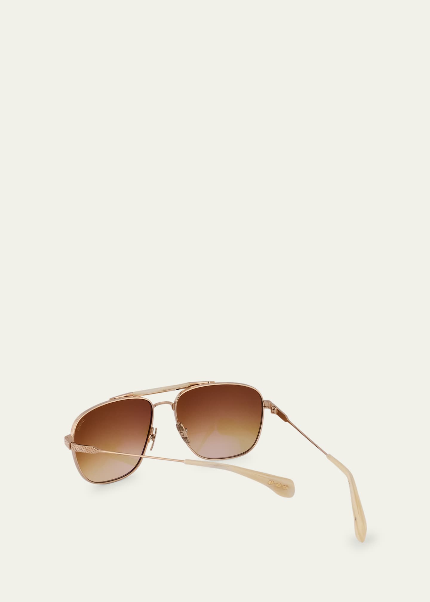 Hoorsenbuhs Golden Titanium Aviator Sunglasses Image 3 of 3