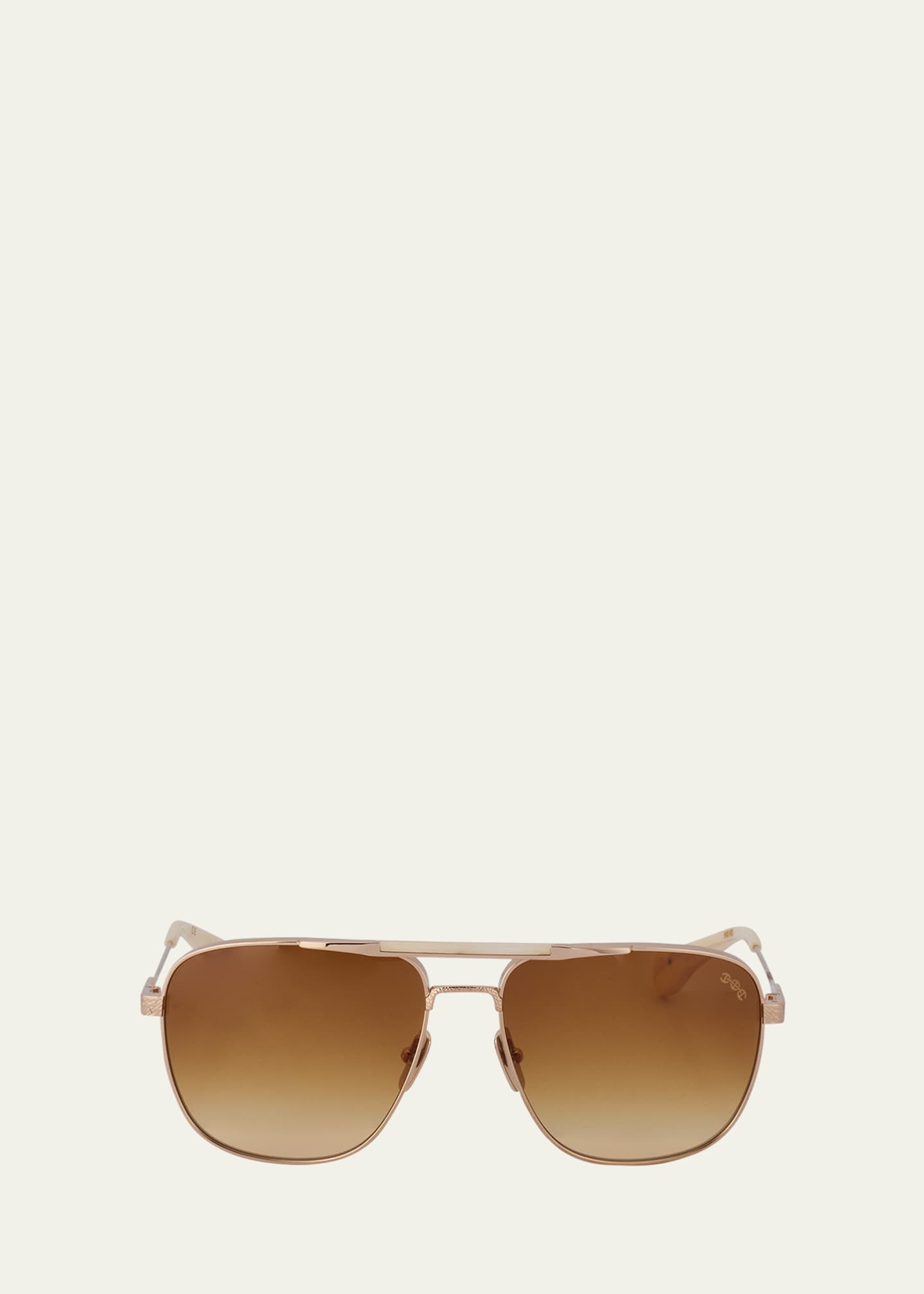 Hoorsenbuhs Golden Titanium Aviator Sunglasses Image 1 of 3