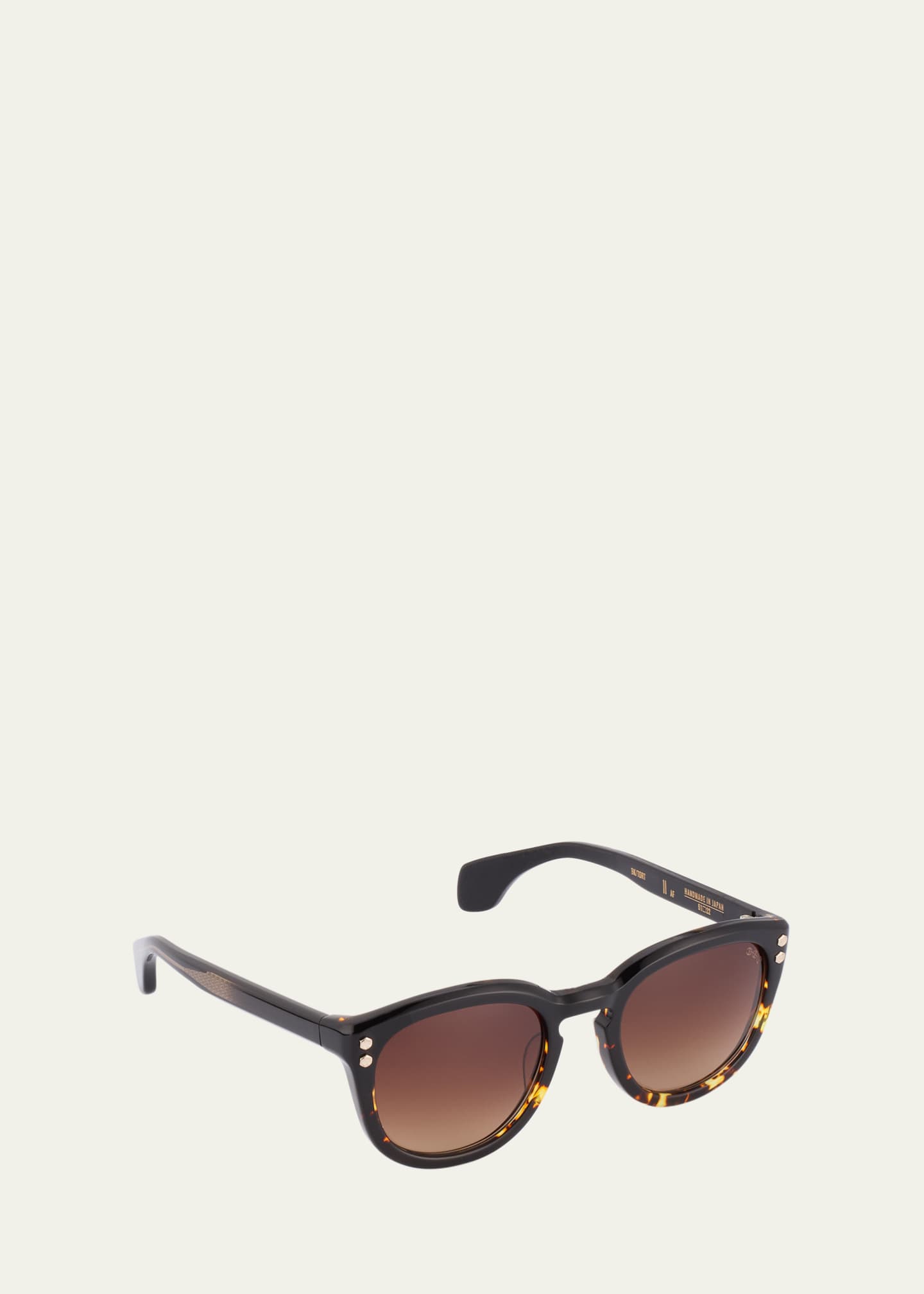 Hoorsenbuhs Keyhole Acetate Round Sunglasses Image 2 of 3