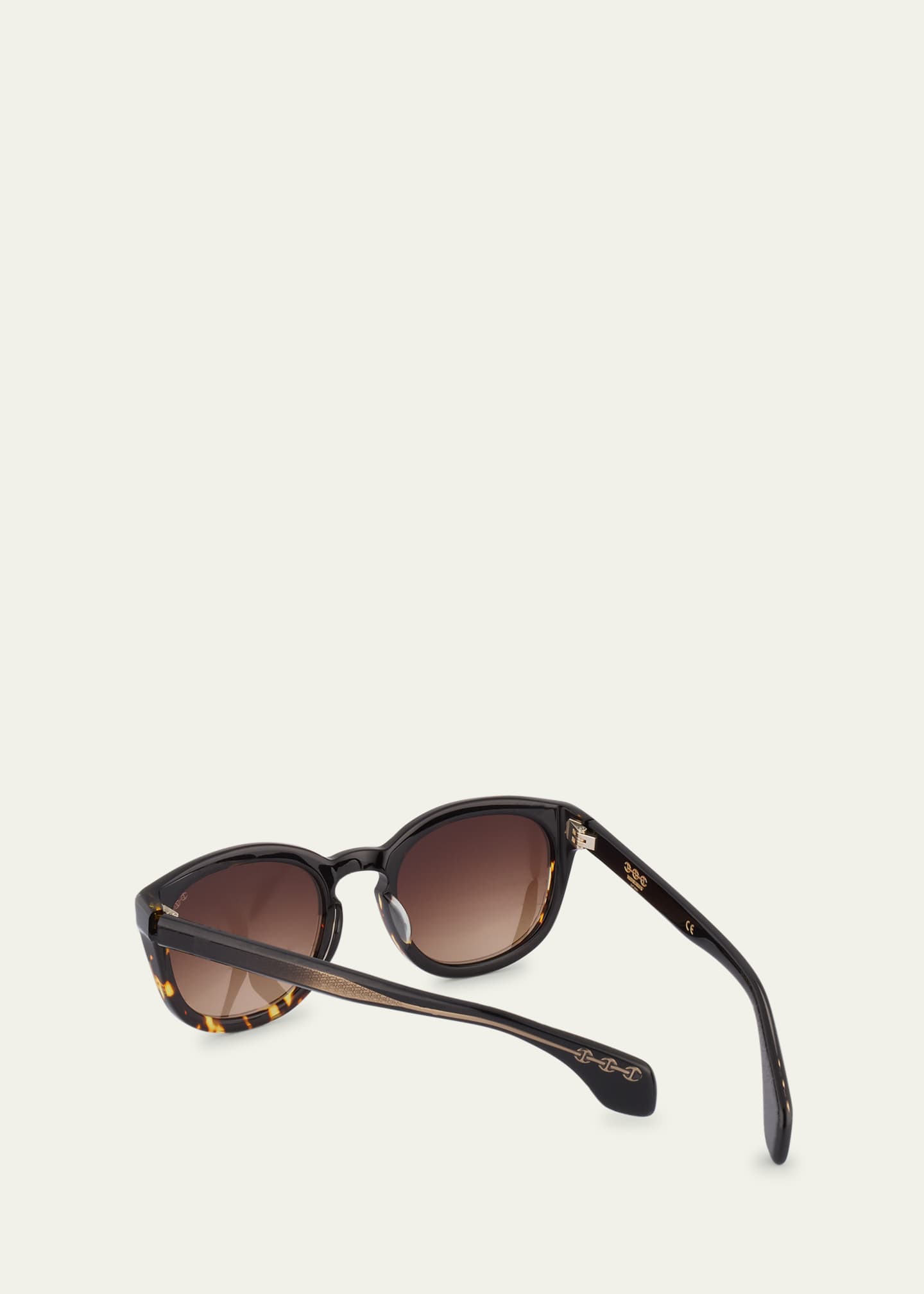 Hoorsenbuhs Keyhole Acetate Round Sunglasses Image 3 of 3