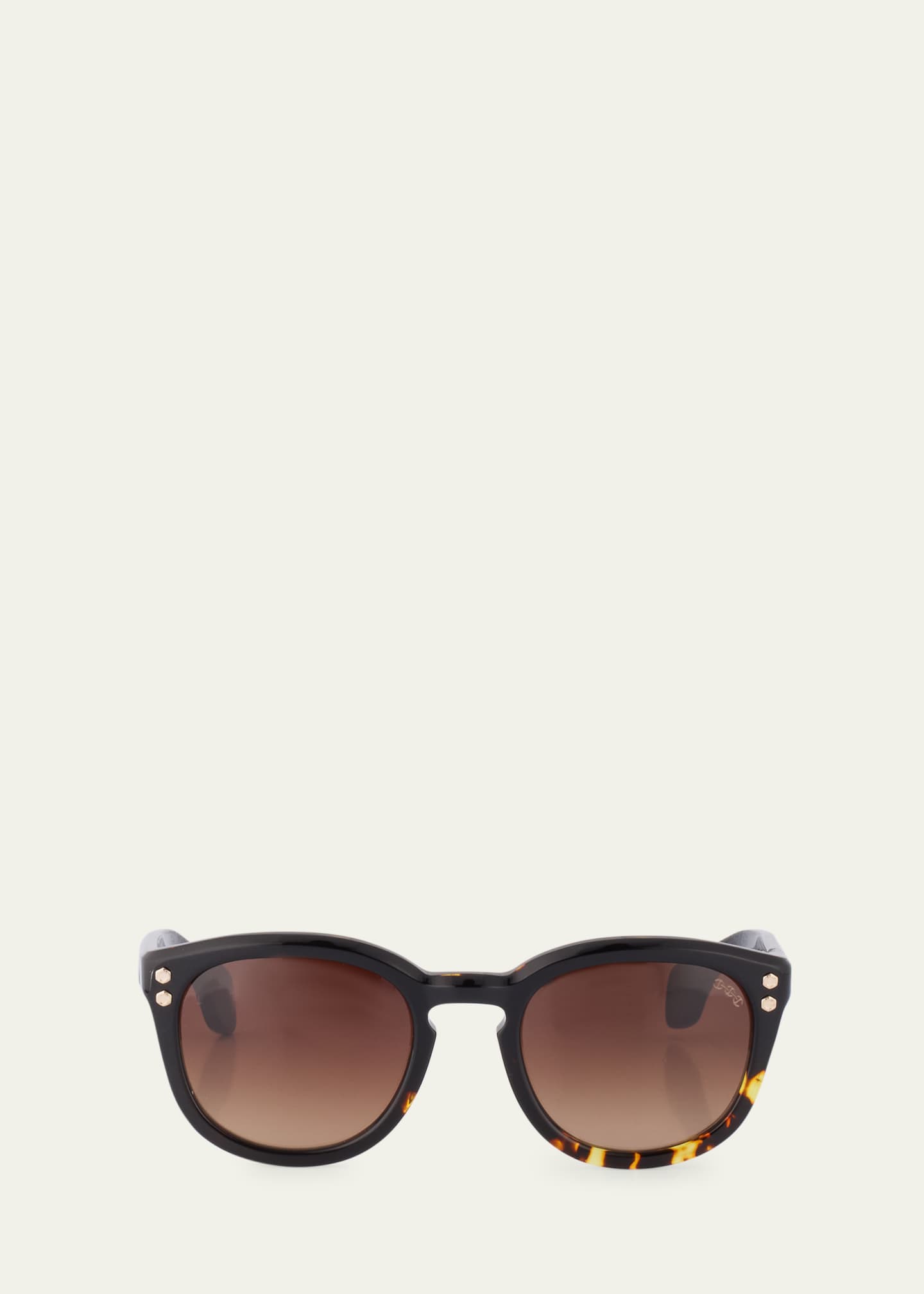 Hoorsenbuhs Keyhole Acetate Round Sunglasses Image 1 of 3
